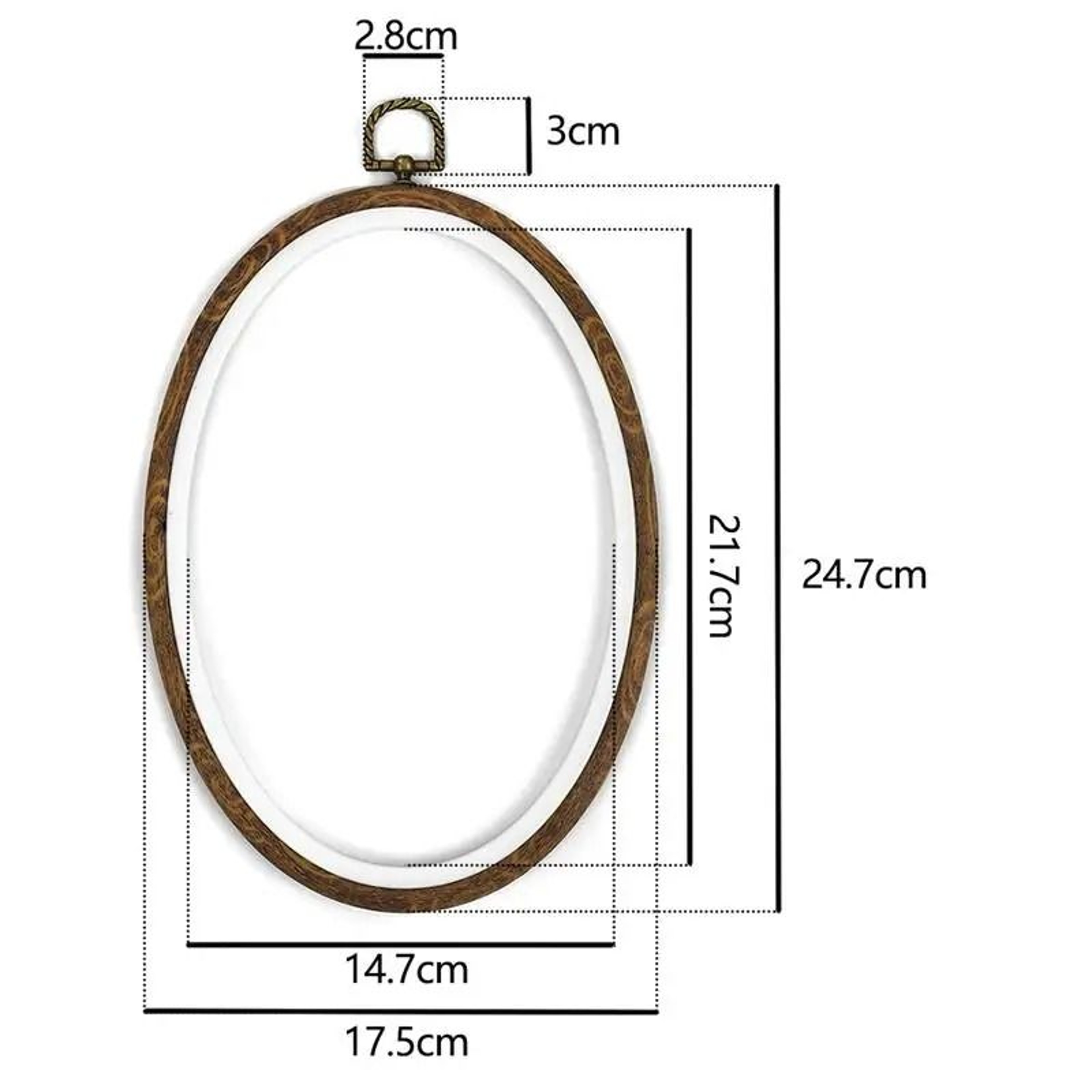 Retro Square Plastic Embroidery Hoop For Stable Stitching And Decorative Display 1