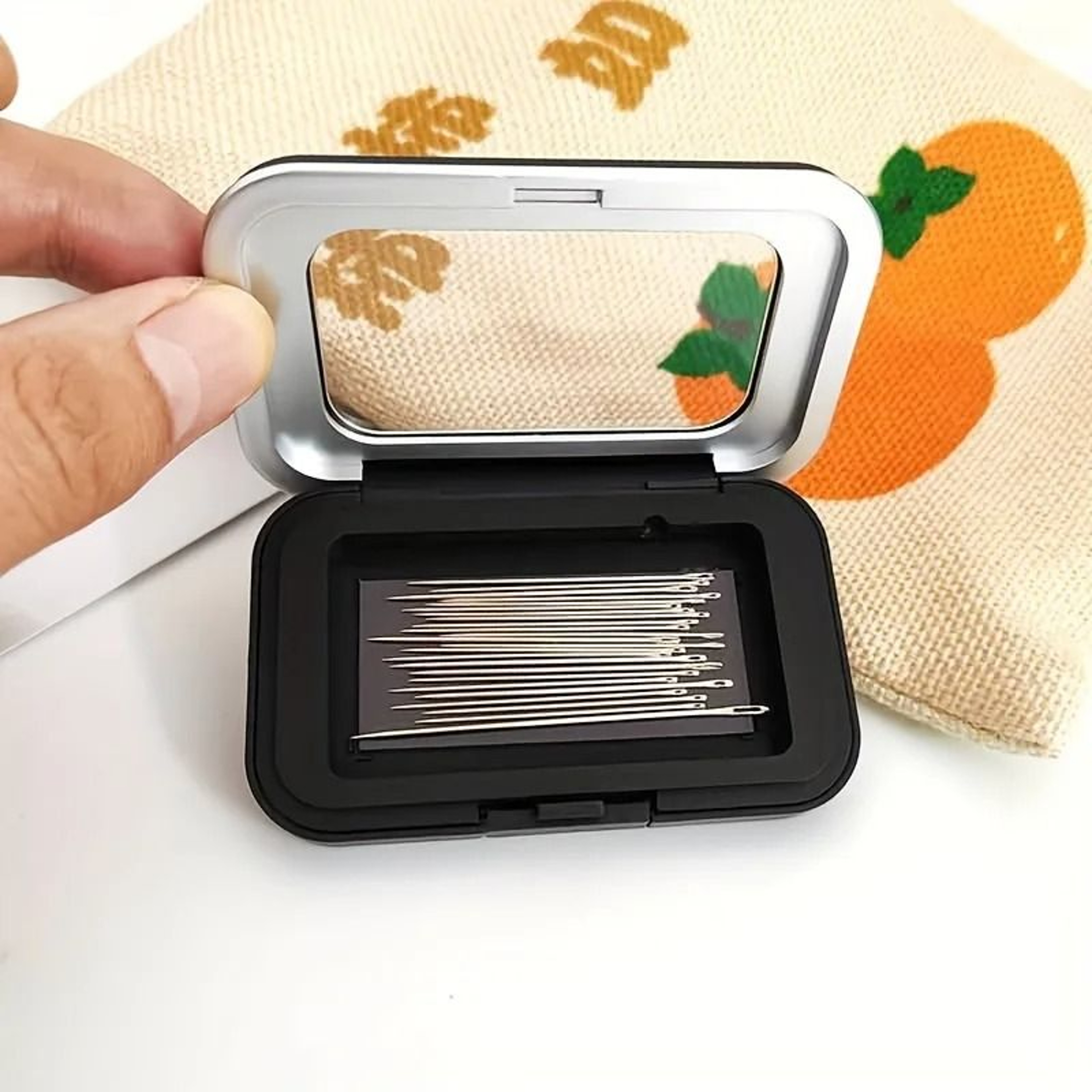 Compact Magnetic Needle Storage Box For Safer Sewing Pin Pickup Organization 7