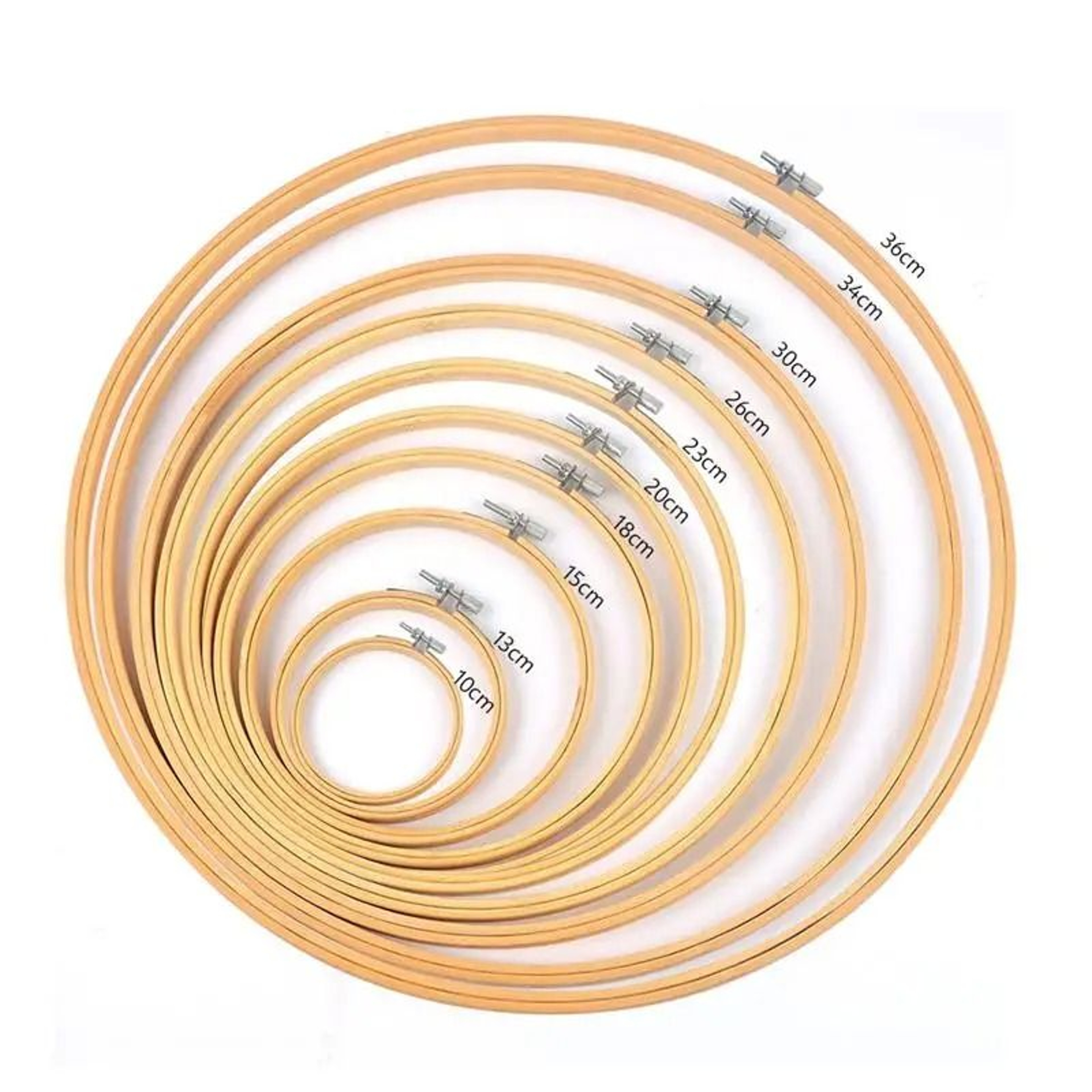 Adjustable Bamboo Embroidery Hoop Ring For Cross Stitch And Needlecraft Projects 0