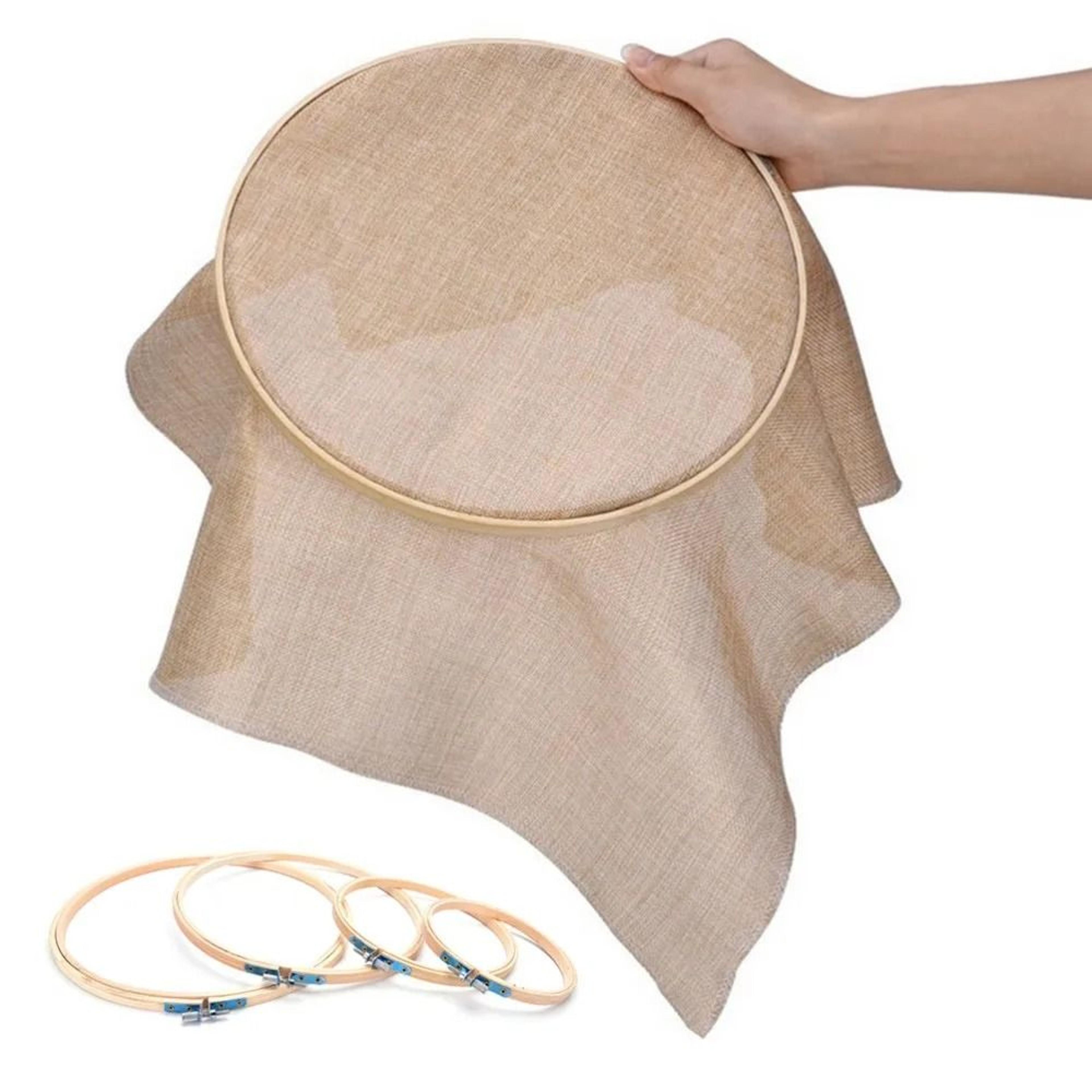 Adjustable Bamboo Embroidery Hoop Ring For Cross Stitch And Needlecraft Projects 12