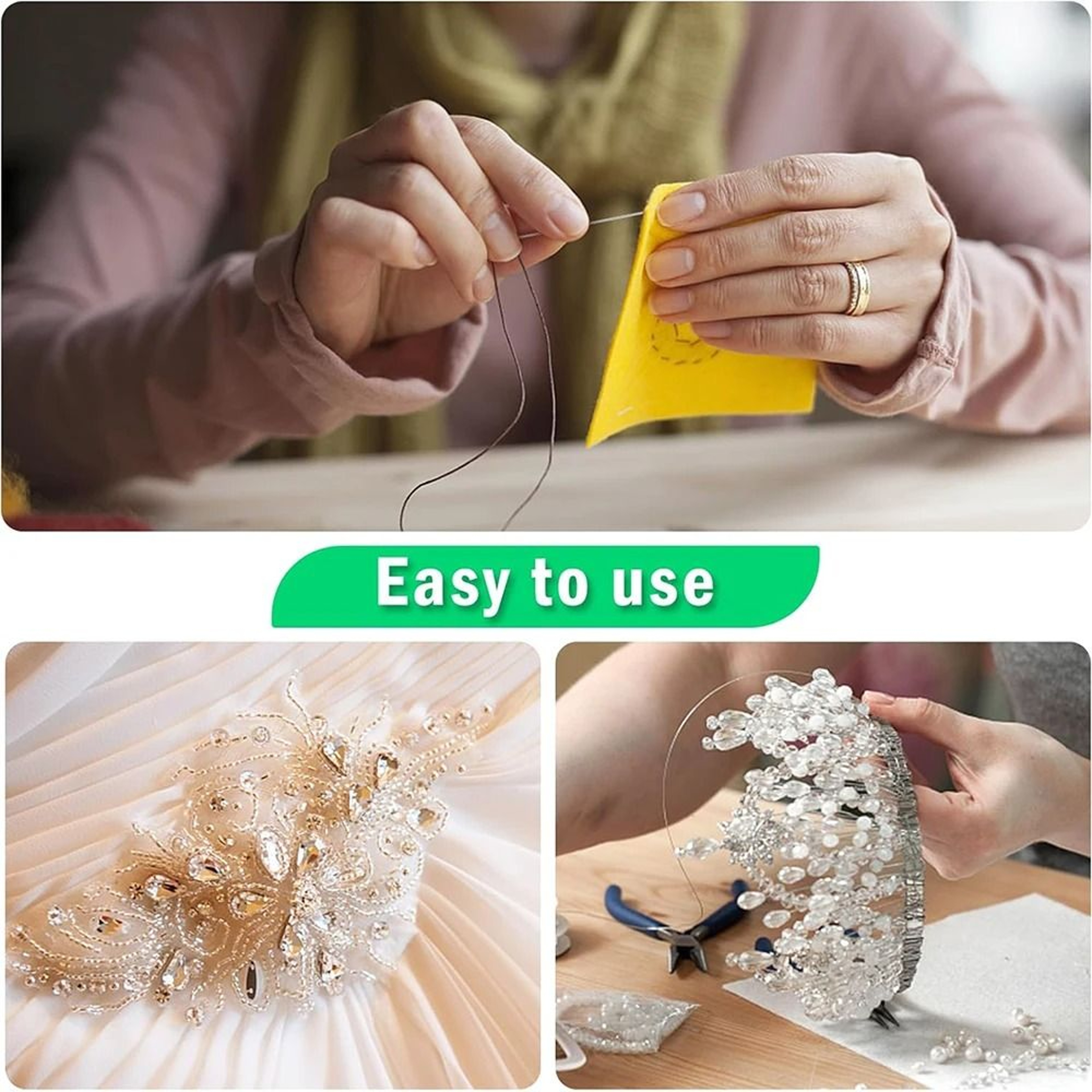50 Piece Straight Seed Beading Needle Set With Threaders And Bottle 3
