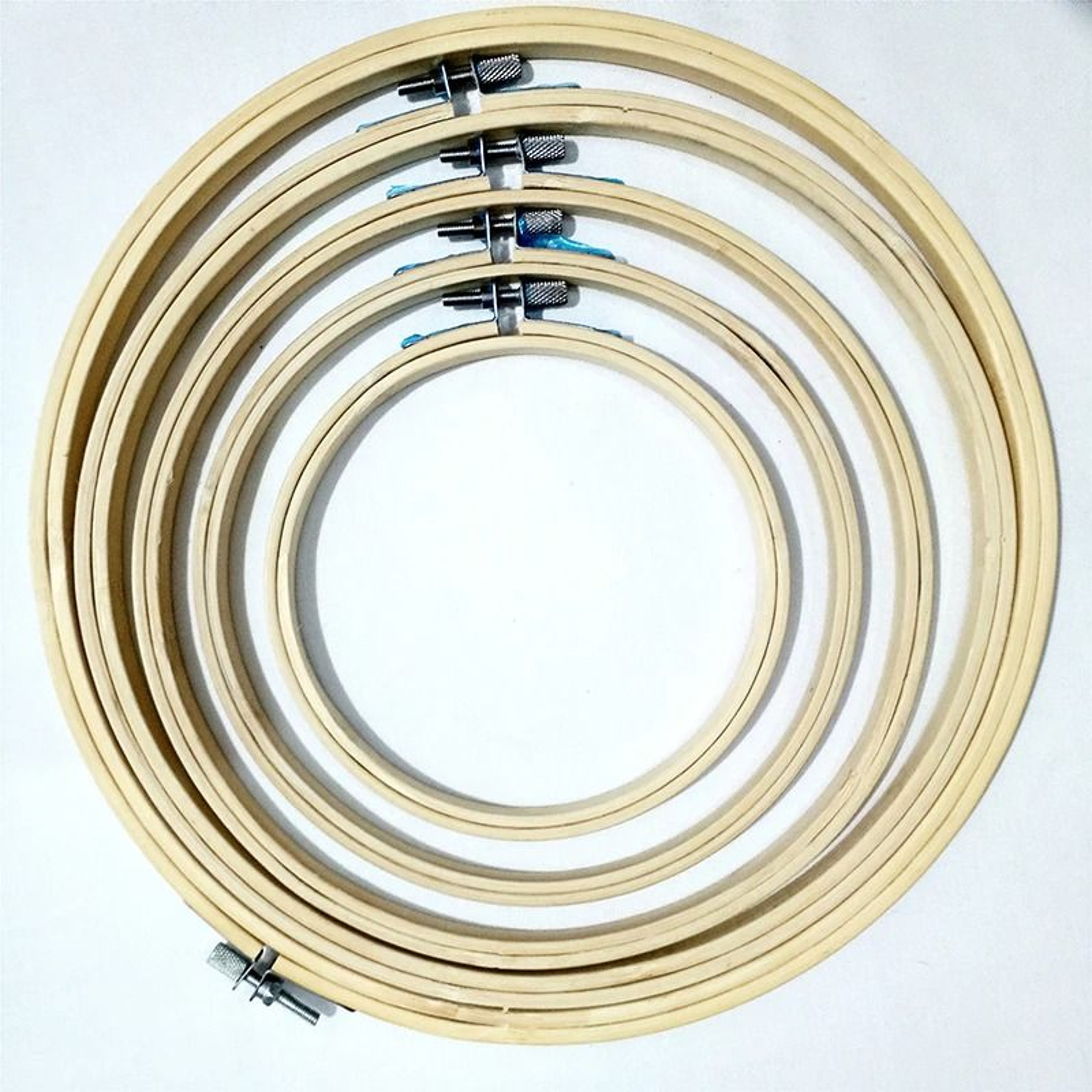 Large Adjustable Bamboo Embroidery Hoop For Cross Stitch And Needlecraft Projects 17