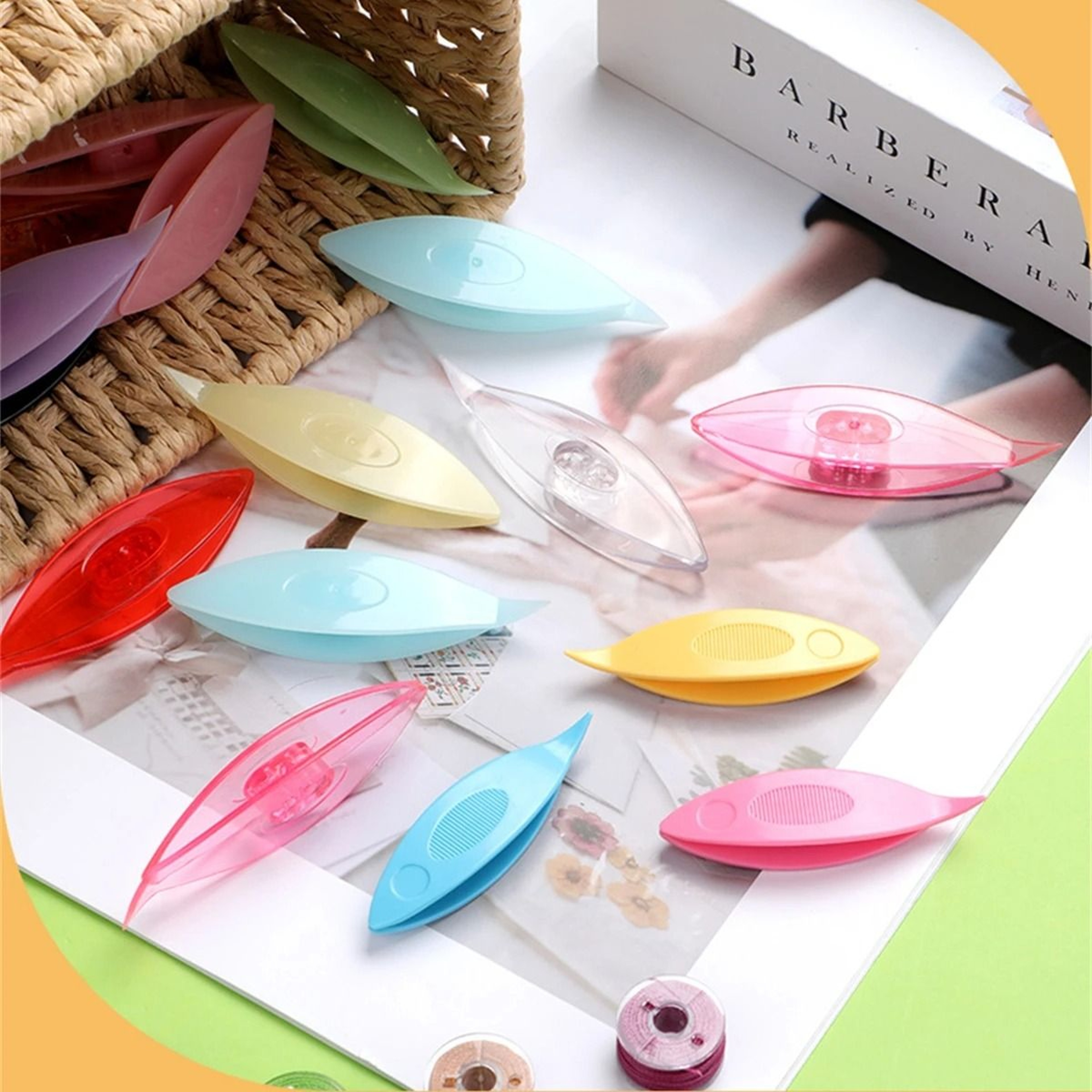 Colorful Plastic Tatting Shuttle Set For Handmade Lace And Thread Weaving 0