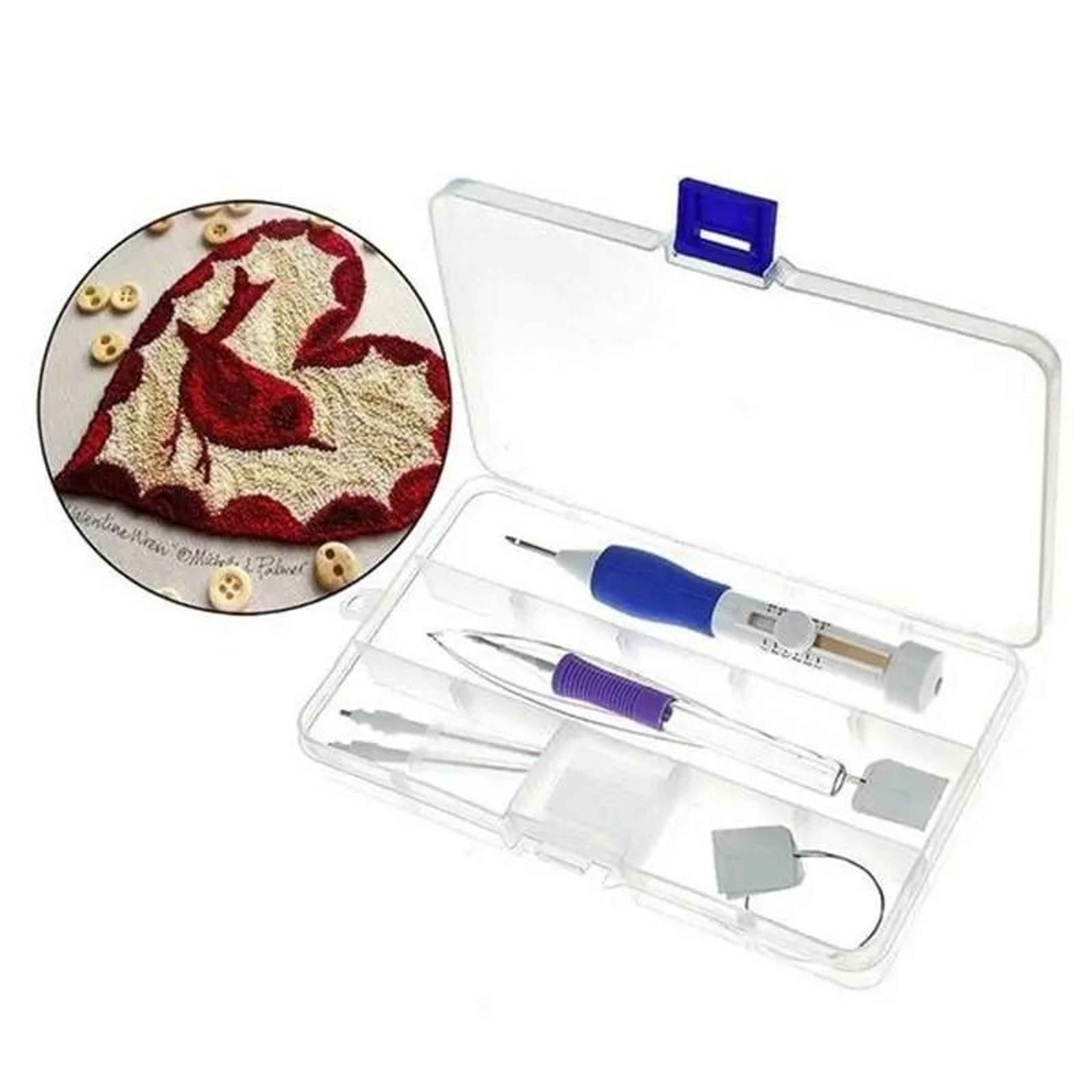 Versatile Punch Needle Embroidery Pen Kit For Clothes And Creative Stitching 7
