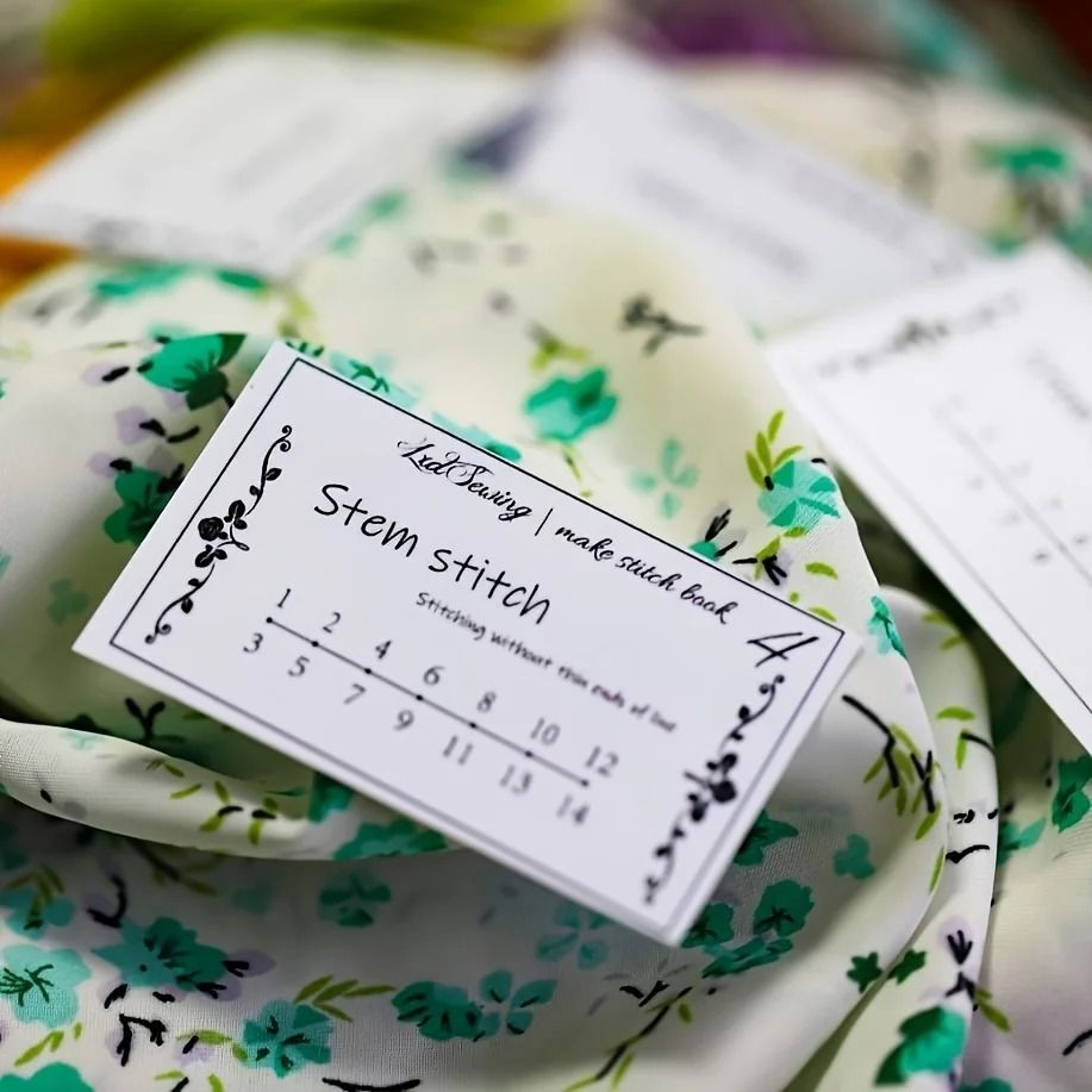 Mini Beginner Sewing Skills Card Book For Hand Stitch Practice Projects 4