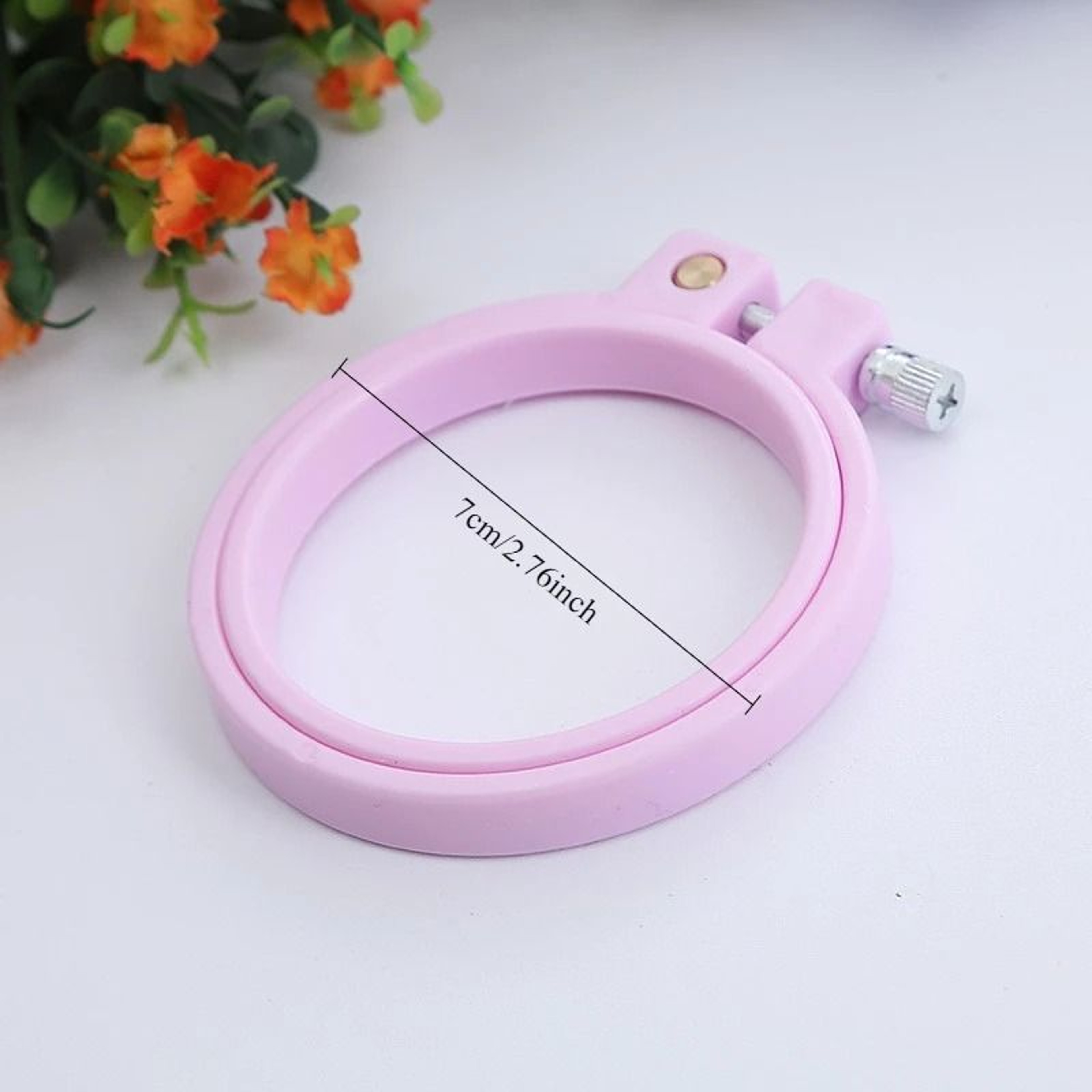Compact 7cm Plastic Embroidery Hoop For Detailed Cross Stitch Craft Projects 8