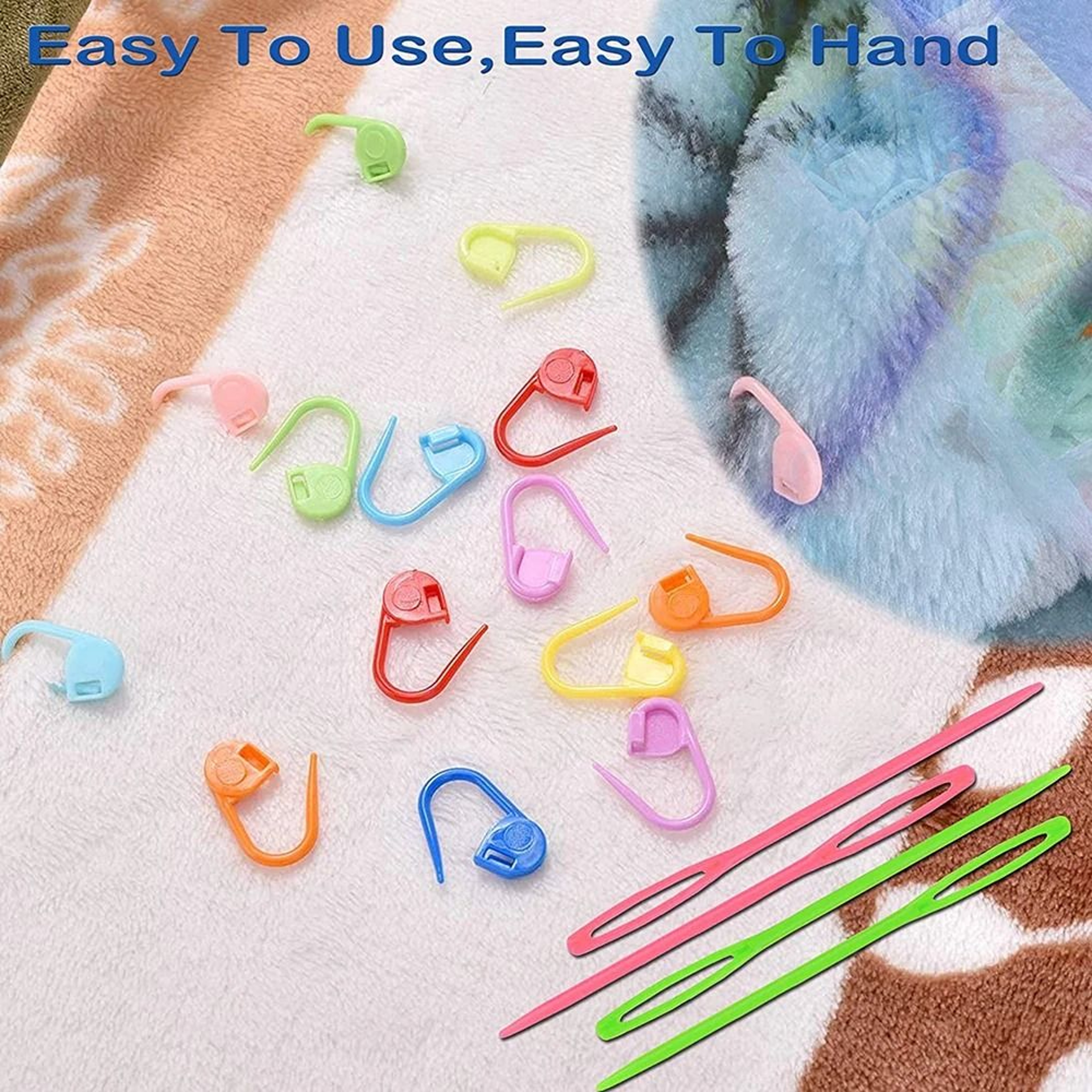 26 Piece Knitting Sewing Tool Kit With Yarn Needles And Markers 2