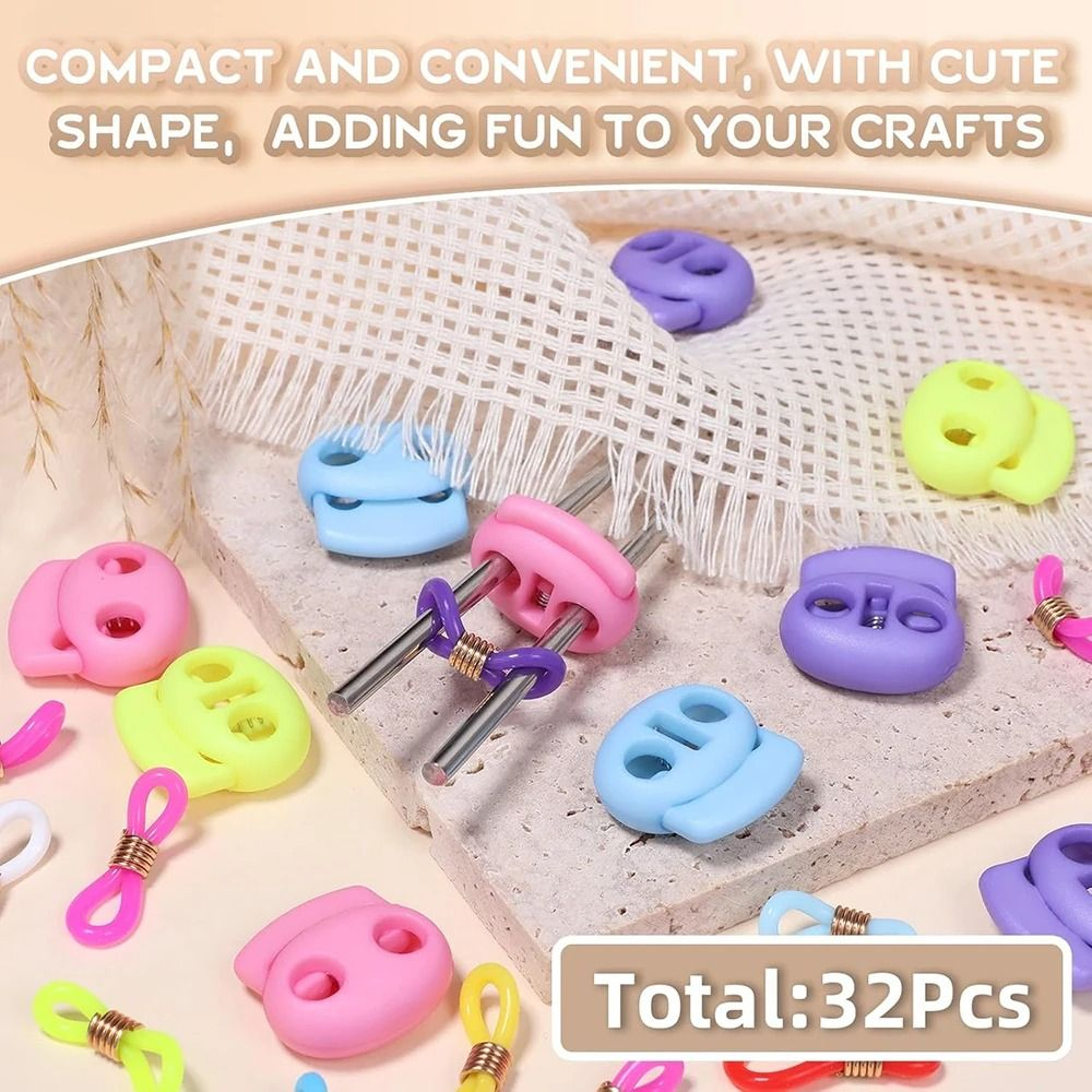32 Piece Silicone Knitting Needle Stoppers And Point Protectors 5