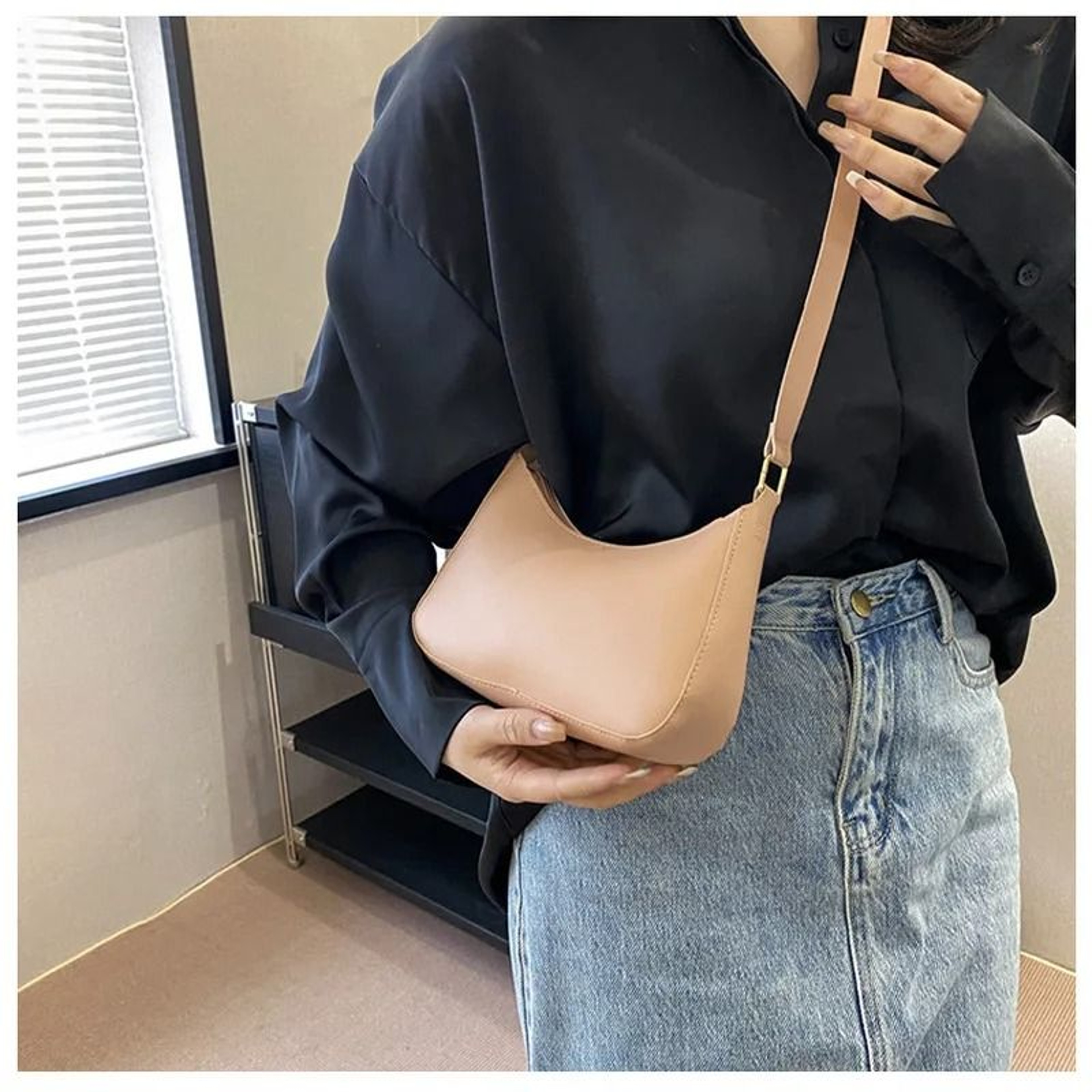 Modern Solid Color Small Square Shoulder Bag For Everyday Style 4