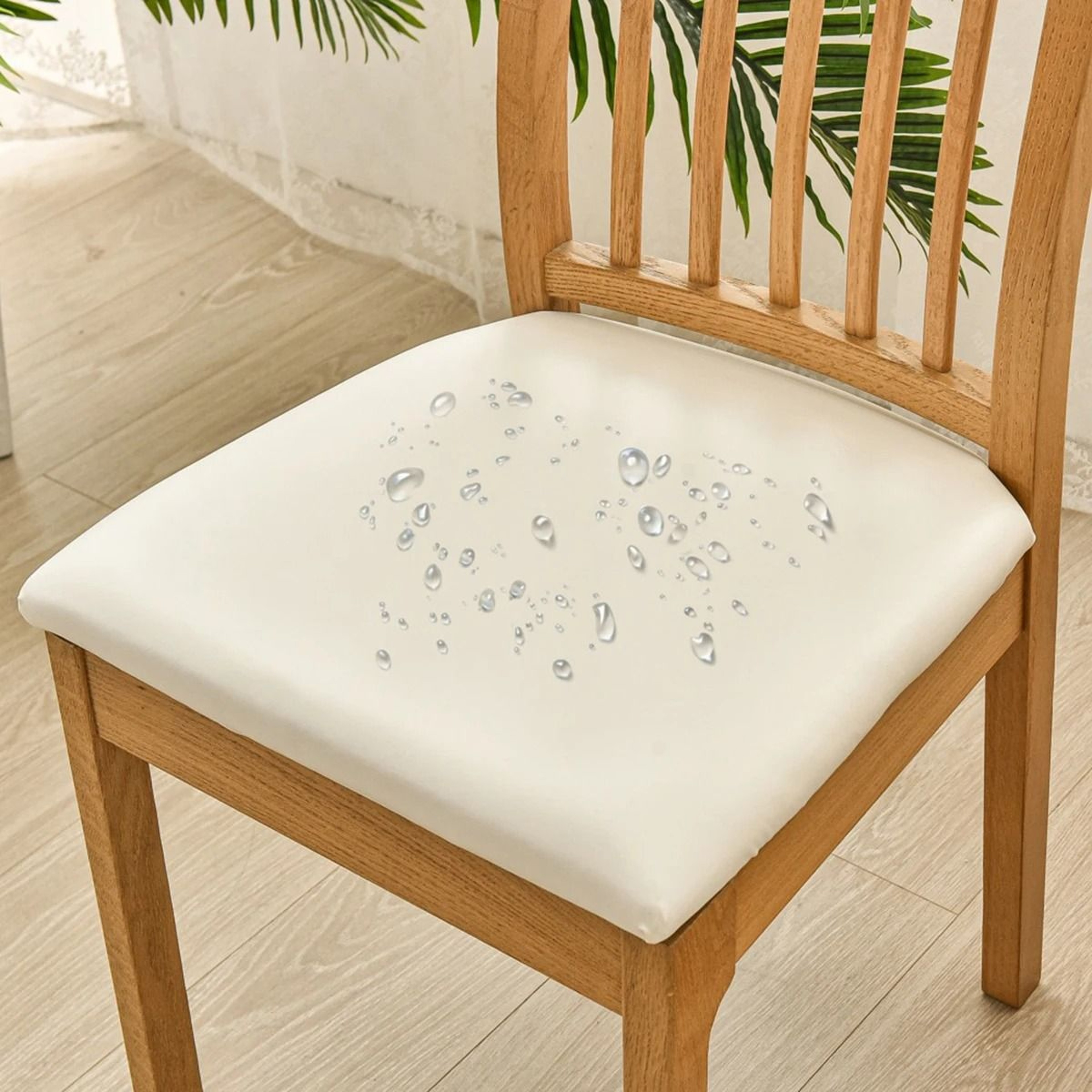 Waterproof PU Leather Dining Chair Seat Cover For Everyday Protection 2