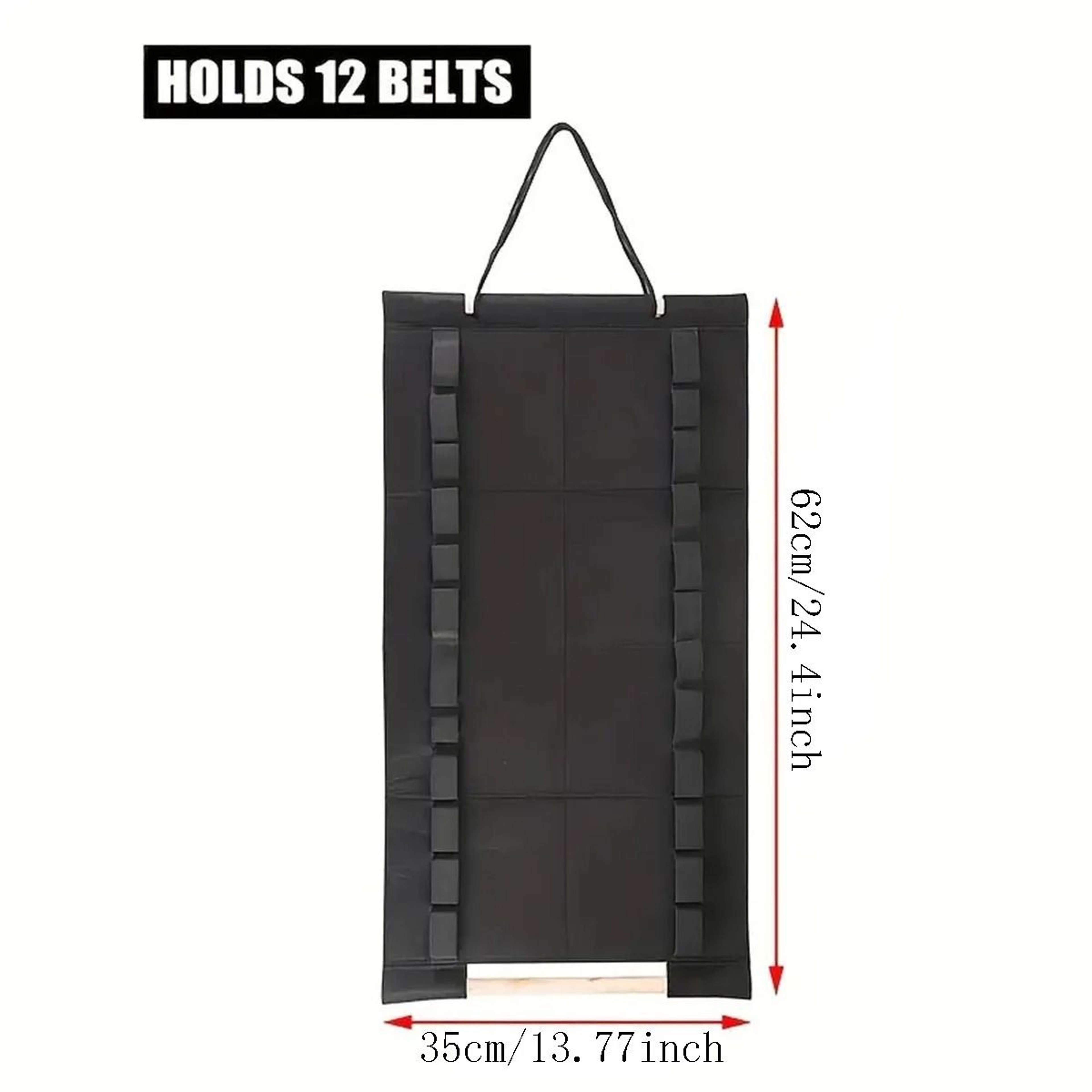 Hanging Martial Arts Belt Display Rack With Medal Holder Rods 3