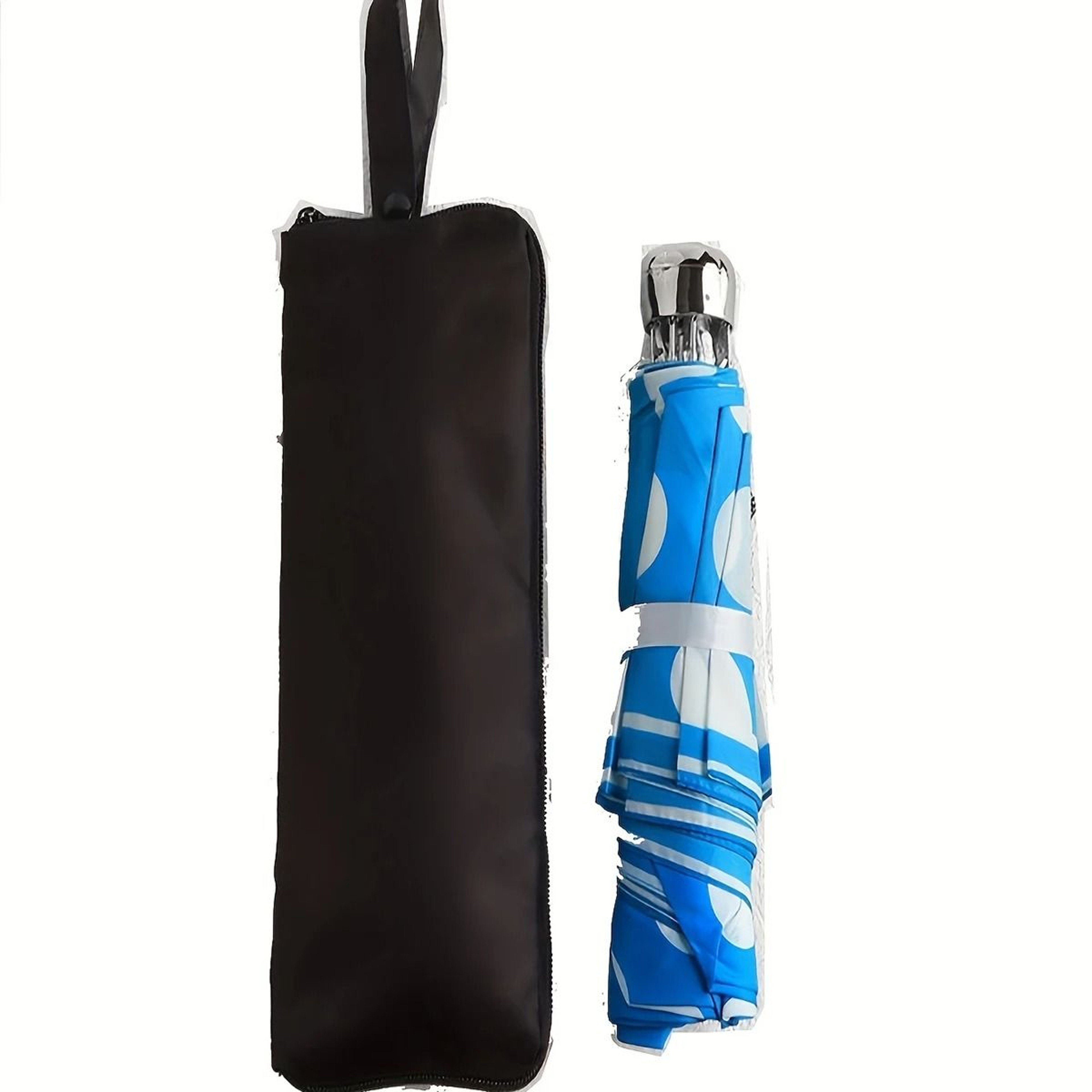 Black Microfiber Folding Umbrella Storage Bag With Carry Handle 3