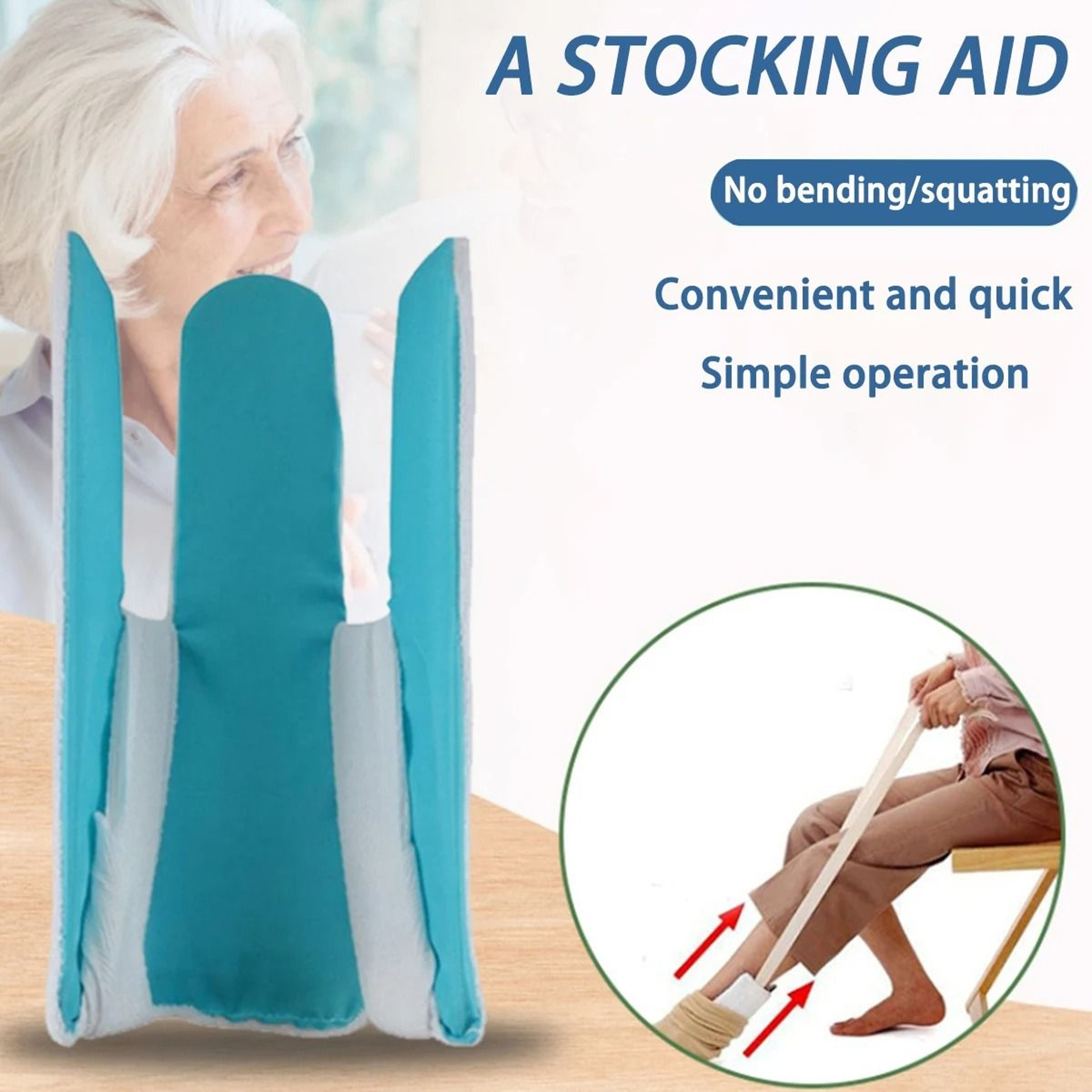 Easy Reach Sock Dressing Aid For Comfortable No Bend Daily Use 4