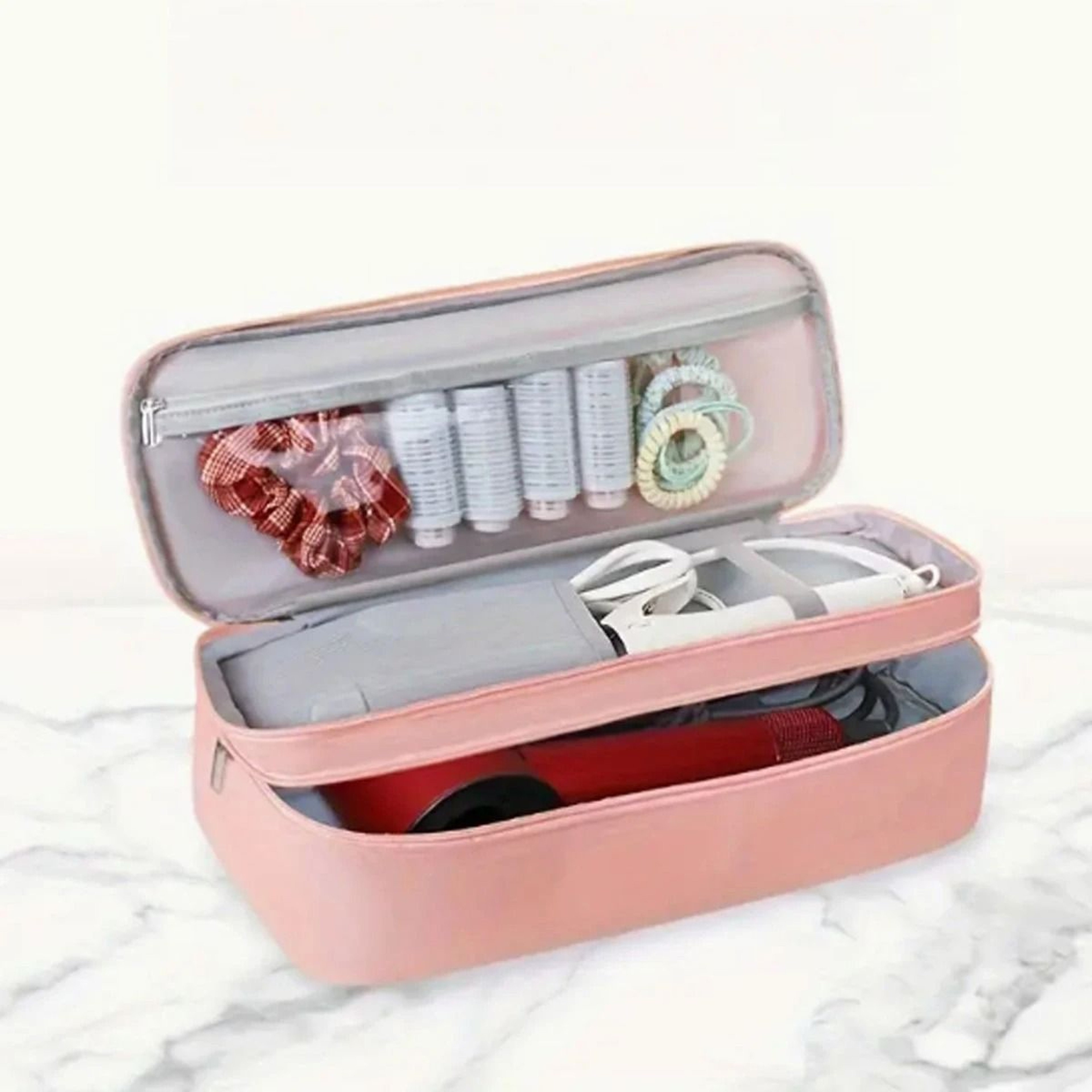 Double Layer Hair Dryer And Styling Tool Travel Storage Bag 5
