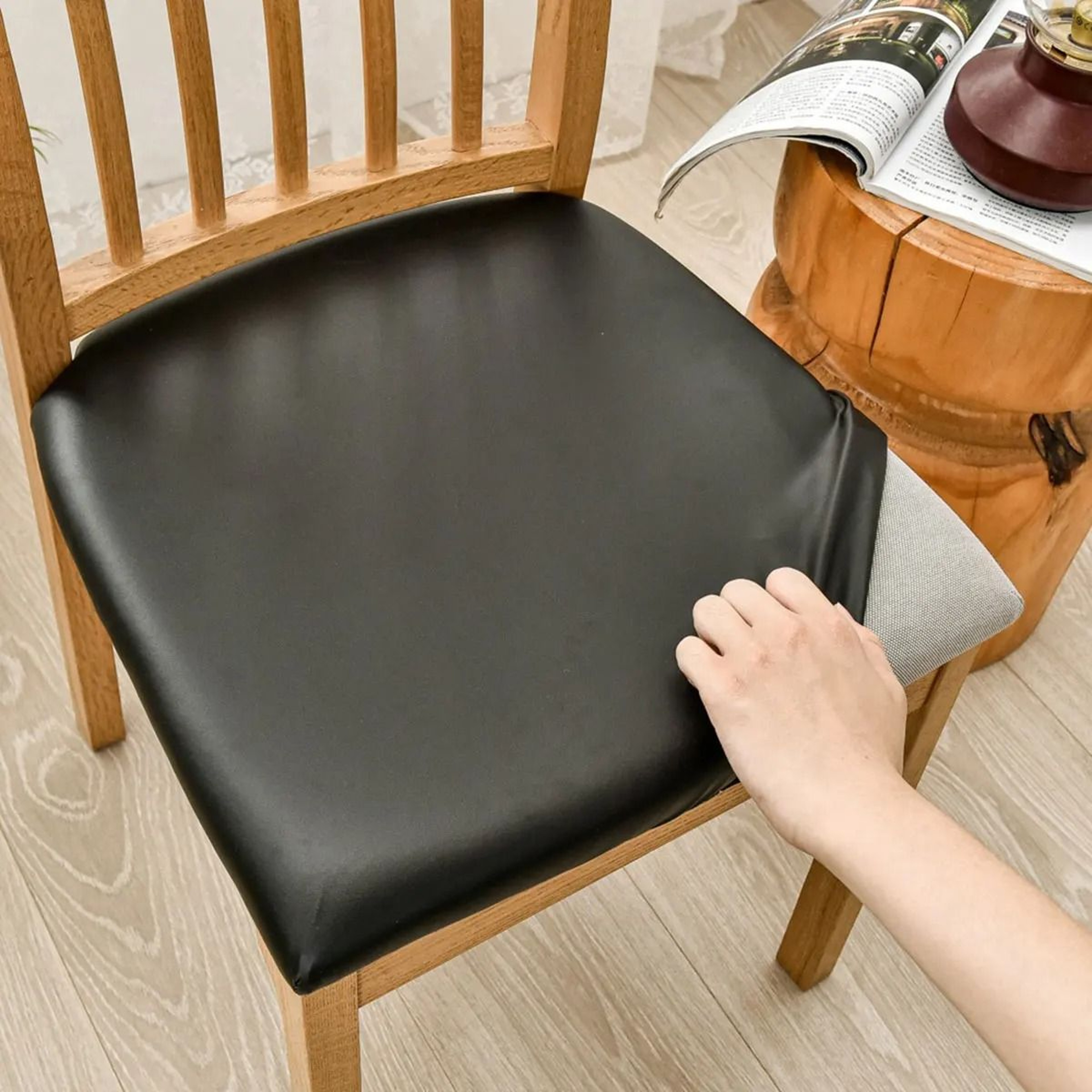 Waterproof PU Leather Dining Chair Seat Cover 9