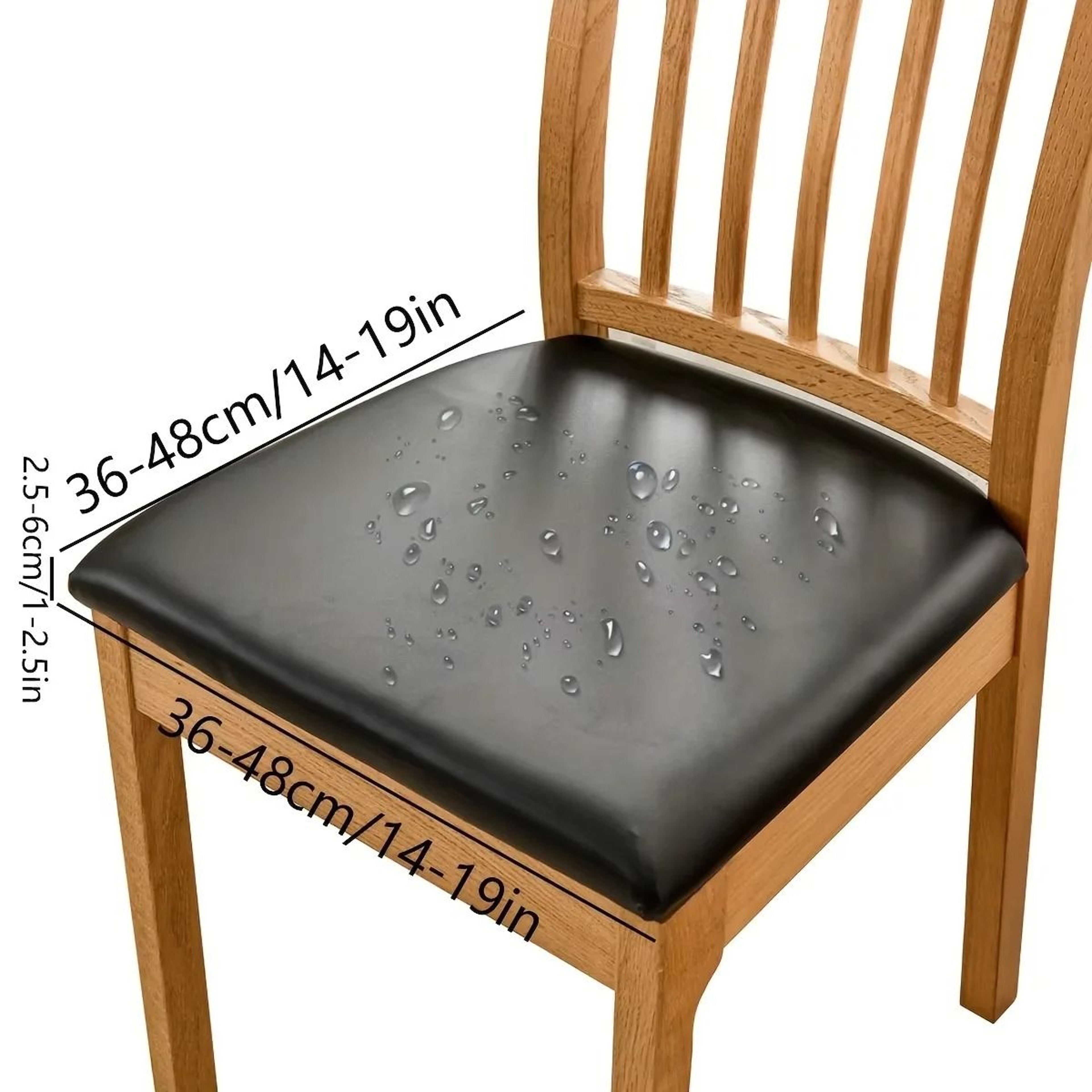 Waterproof PU Leather Dining Chair Seat Cover 5