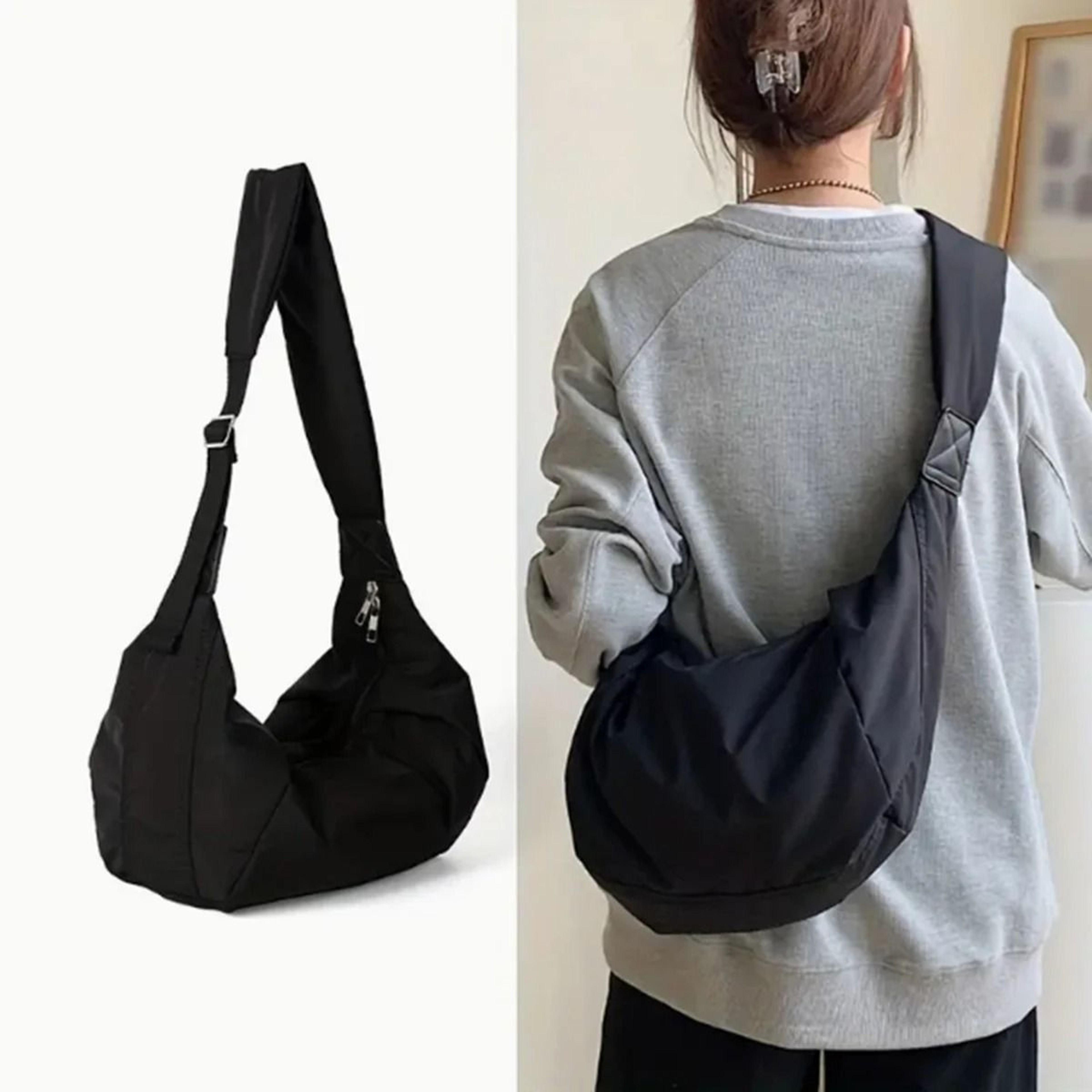 Large Capacity Padded Dumpling Crossbody Shoulder Bag 0