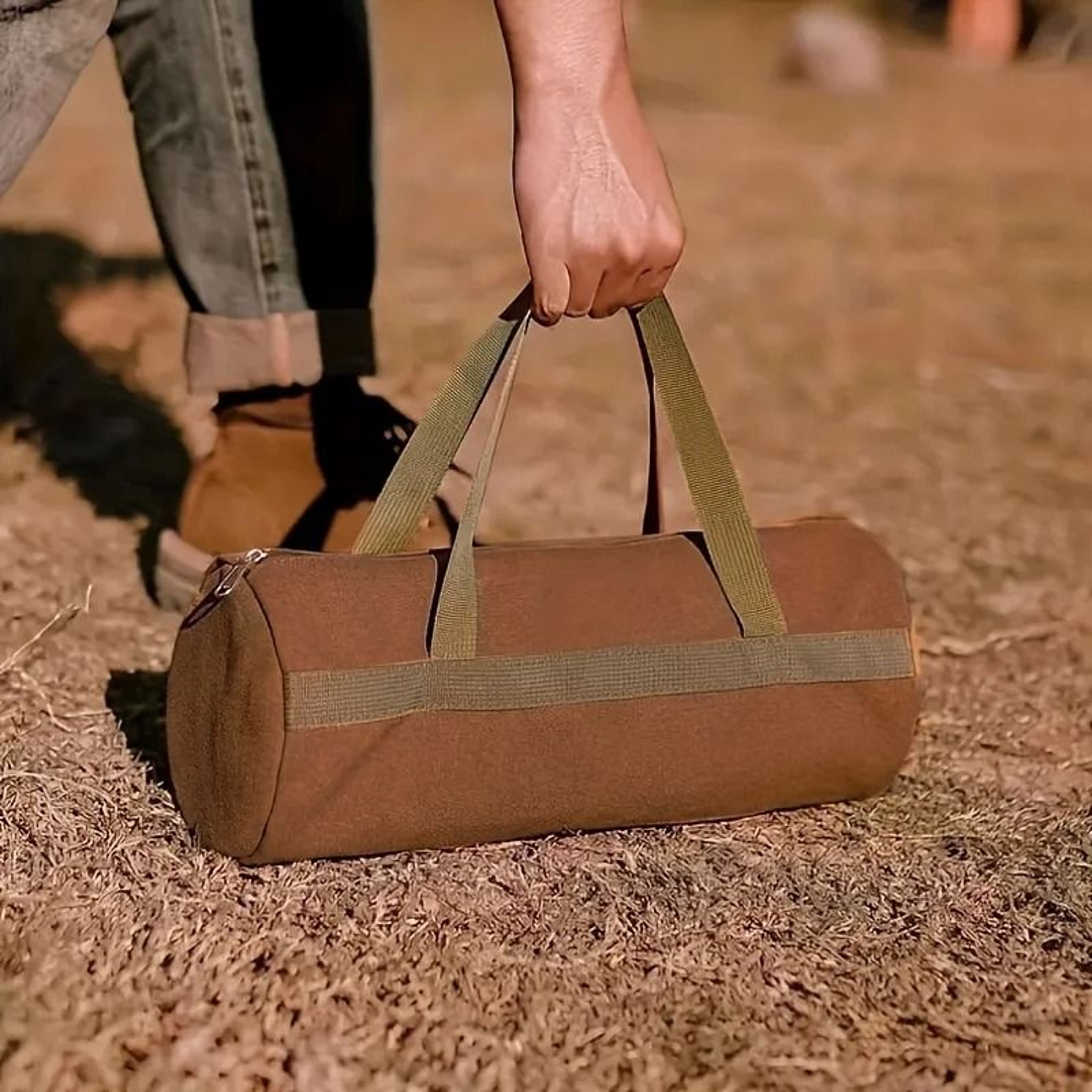 Large Capacity Cylinder Tent Stake Storage Bag 5