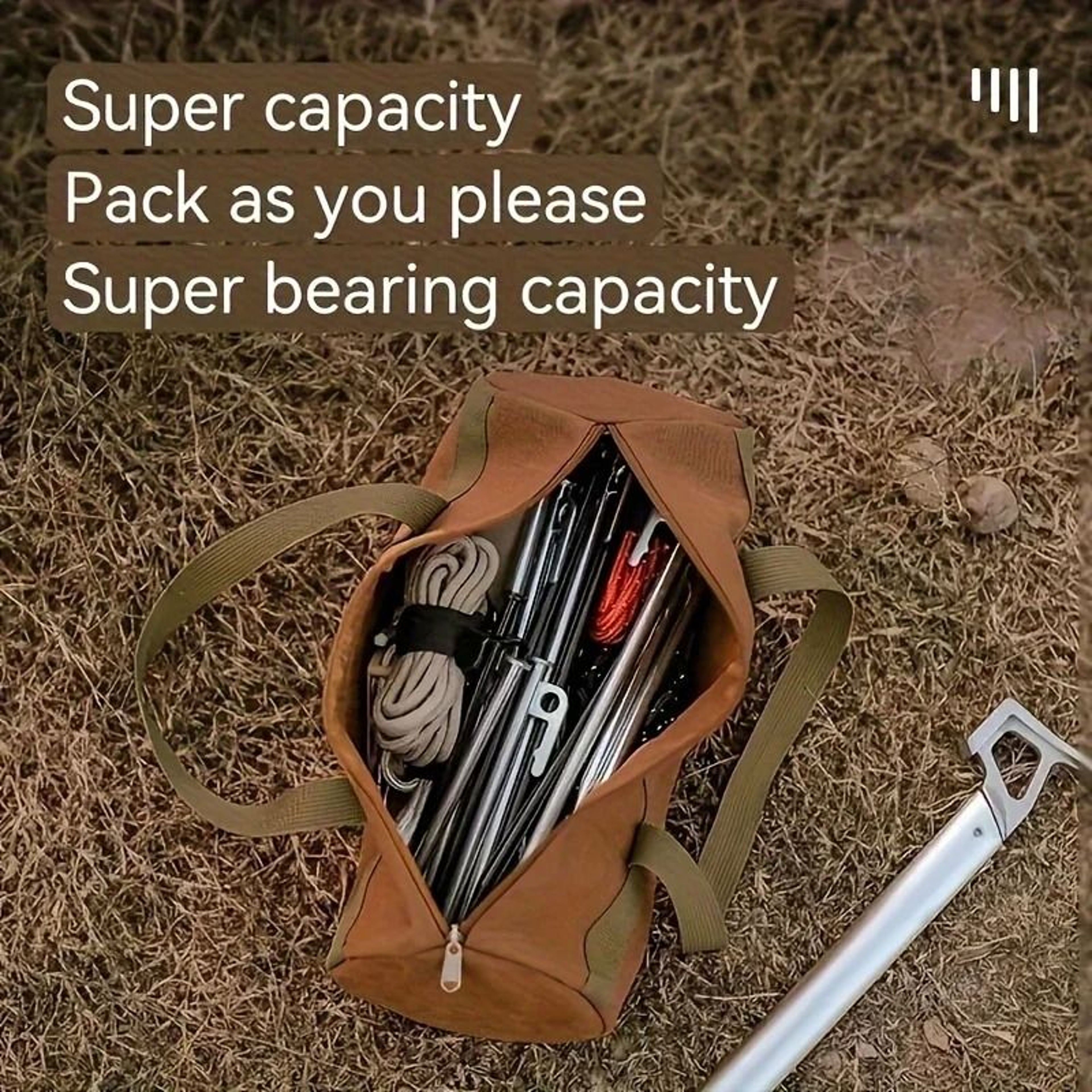 Large Capacity Cylinder Tent Stake Storage Bag 3