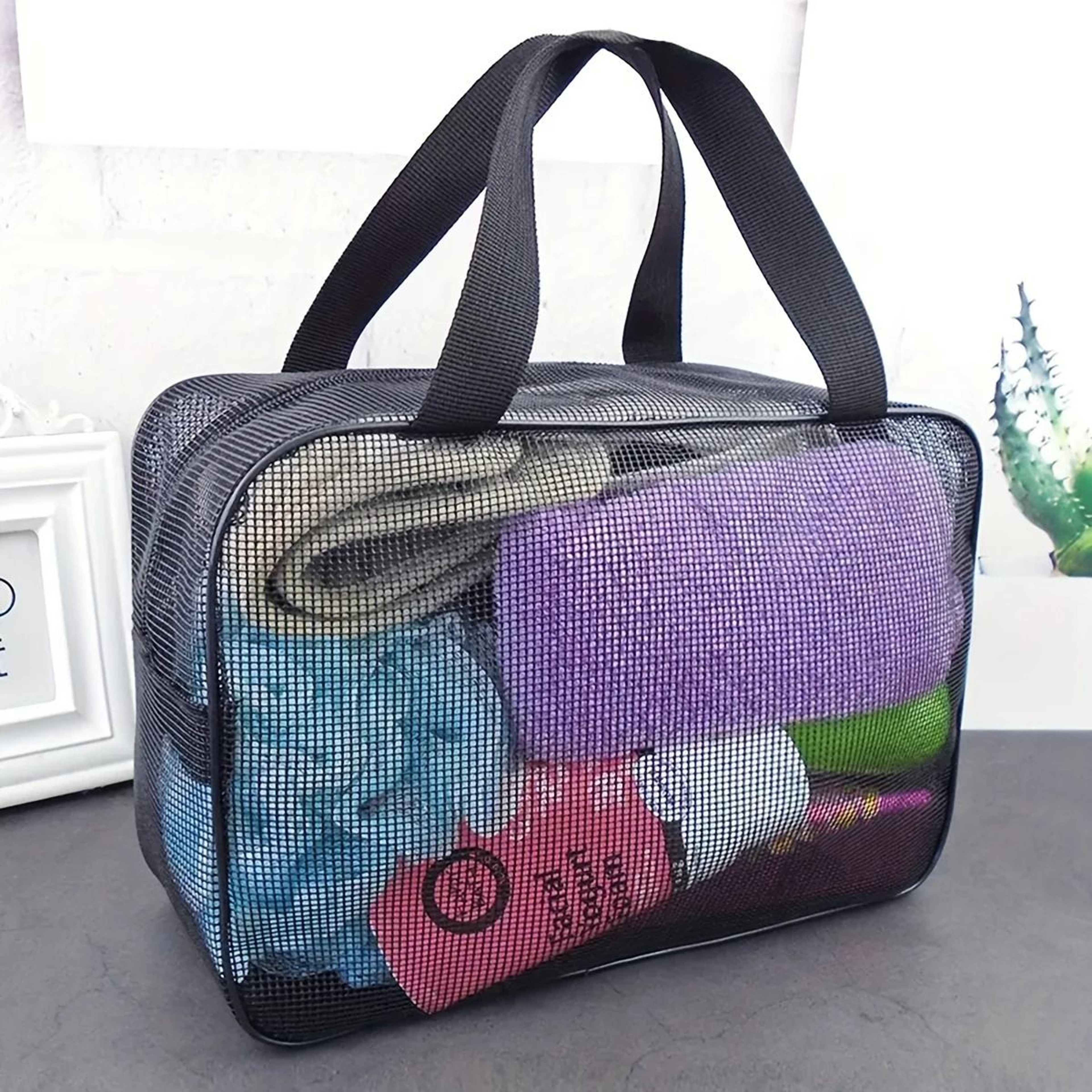 Large Capacity Quick Dry Mesh Shower Caddy Tote And Portable Toiletry Organizer 3