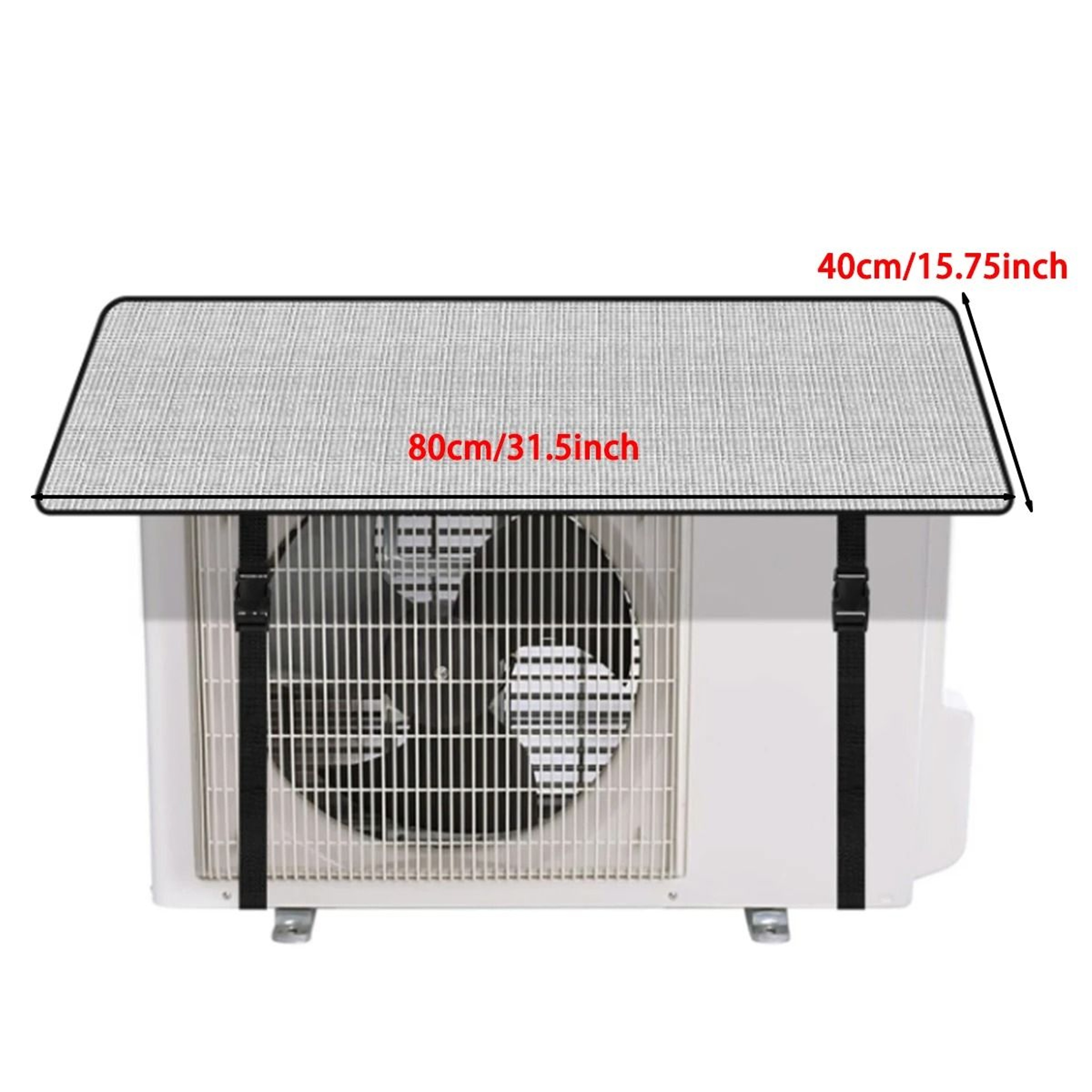 Heat Reflective Aluminum Foil Air Conditioner Outdoor Unit Sunshade Protection Cover Shield 2