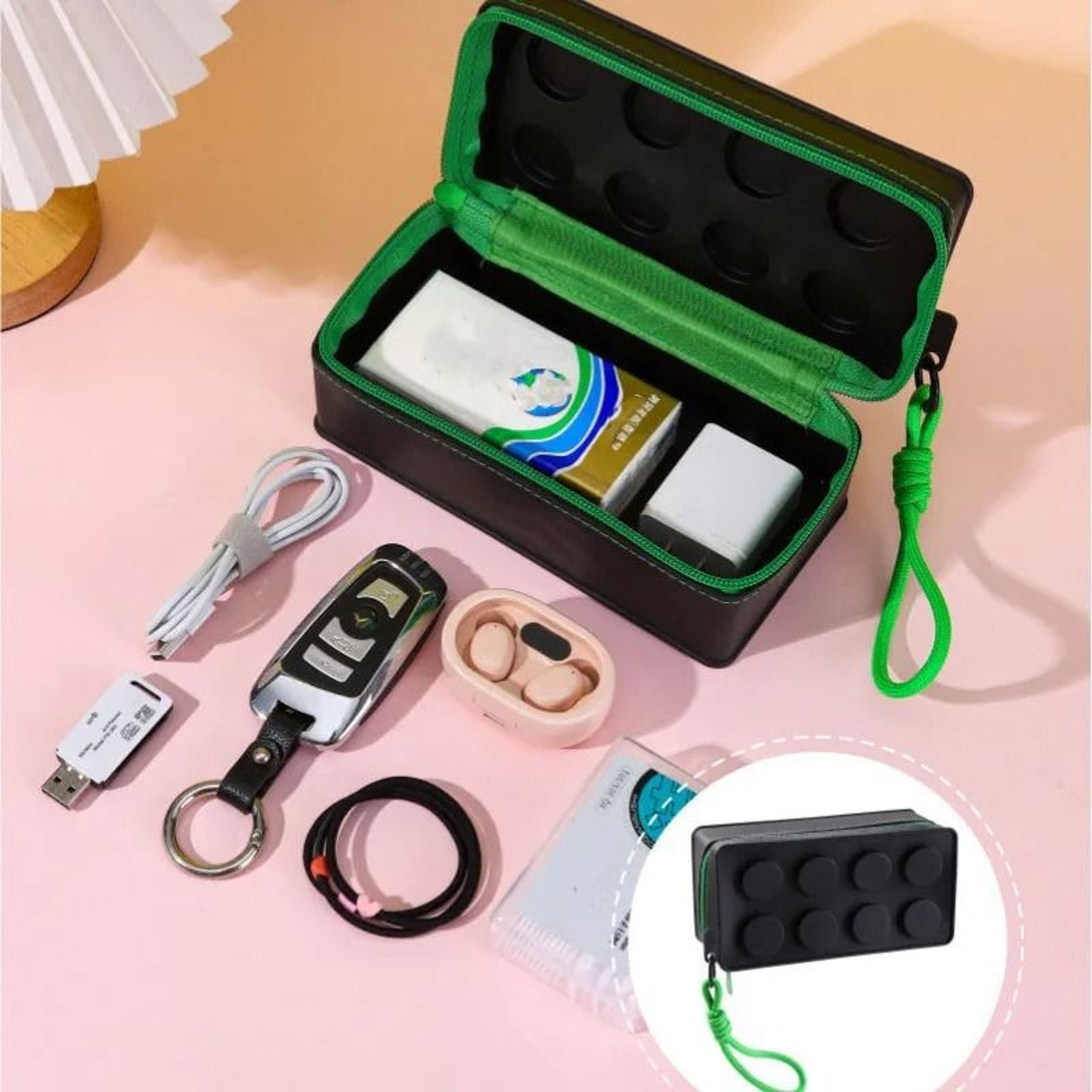 Building Block Pencil Case Portable Stationery Organizer 8