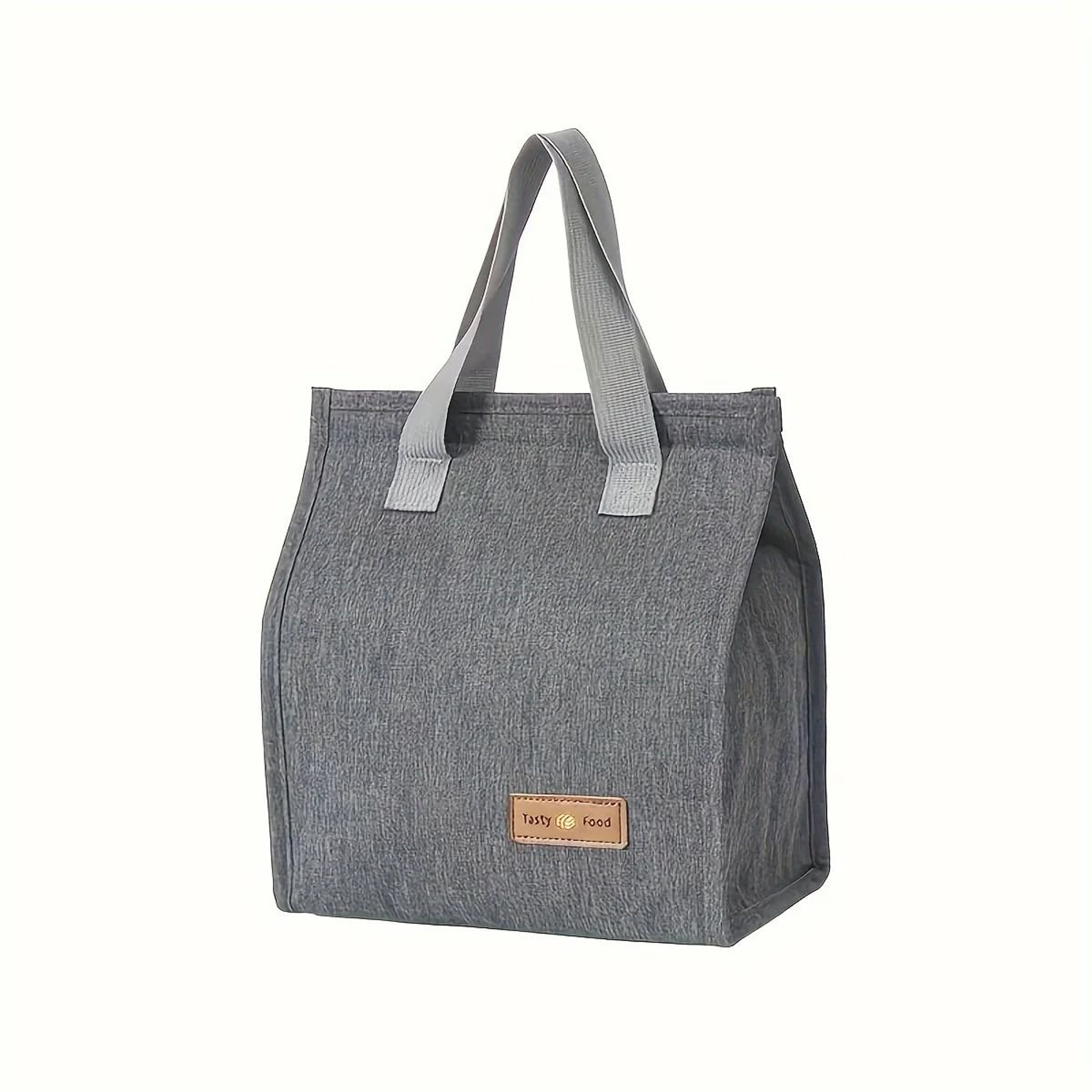 Minimalist Vertical Insulated Lunch Bag Large Capacity Bento Lunch Tote 1