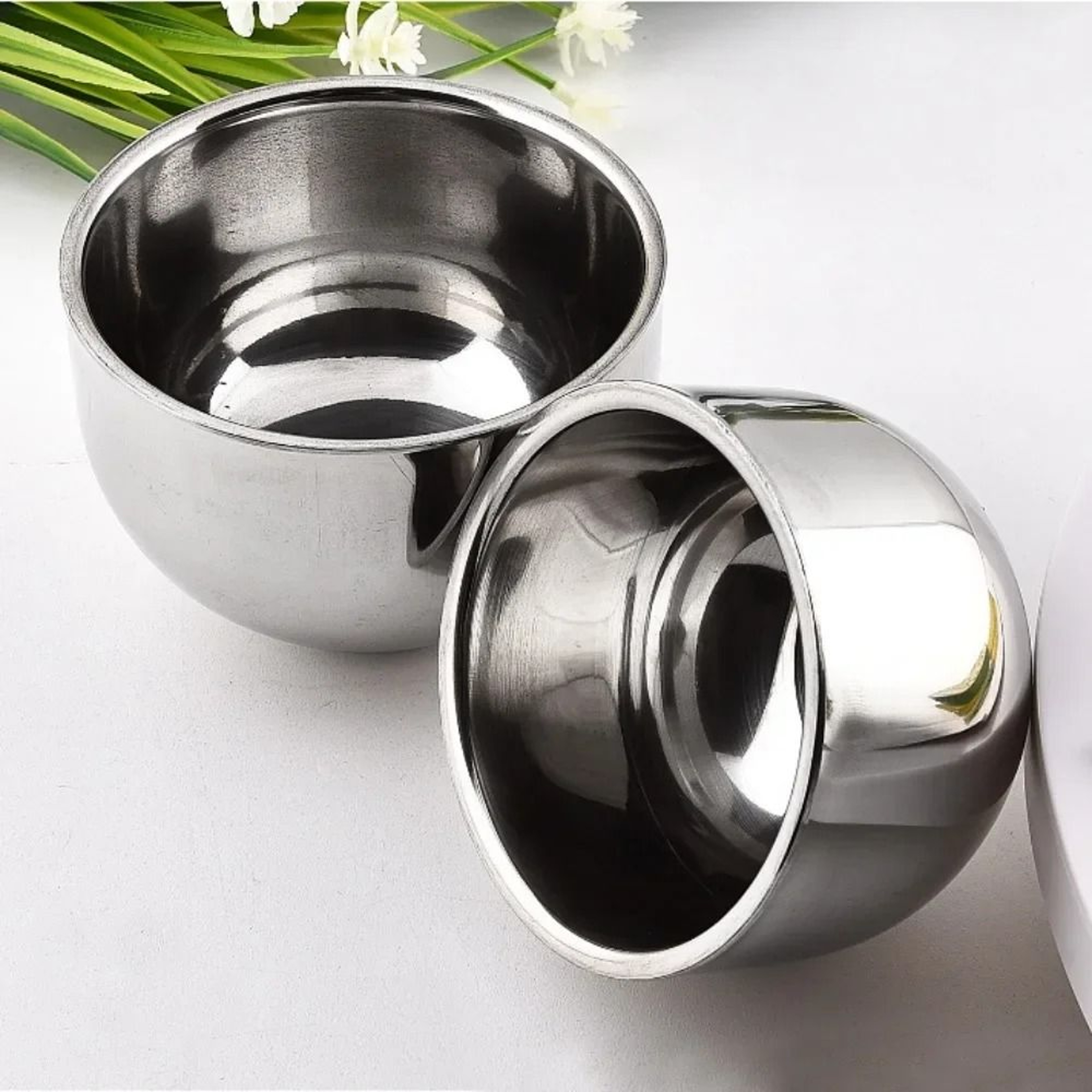 Double Layer Stainless Steel Cup And Shaving Mug 0