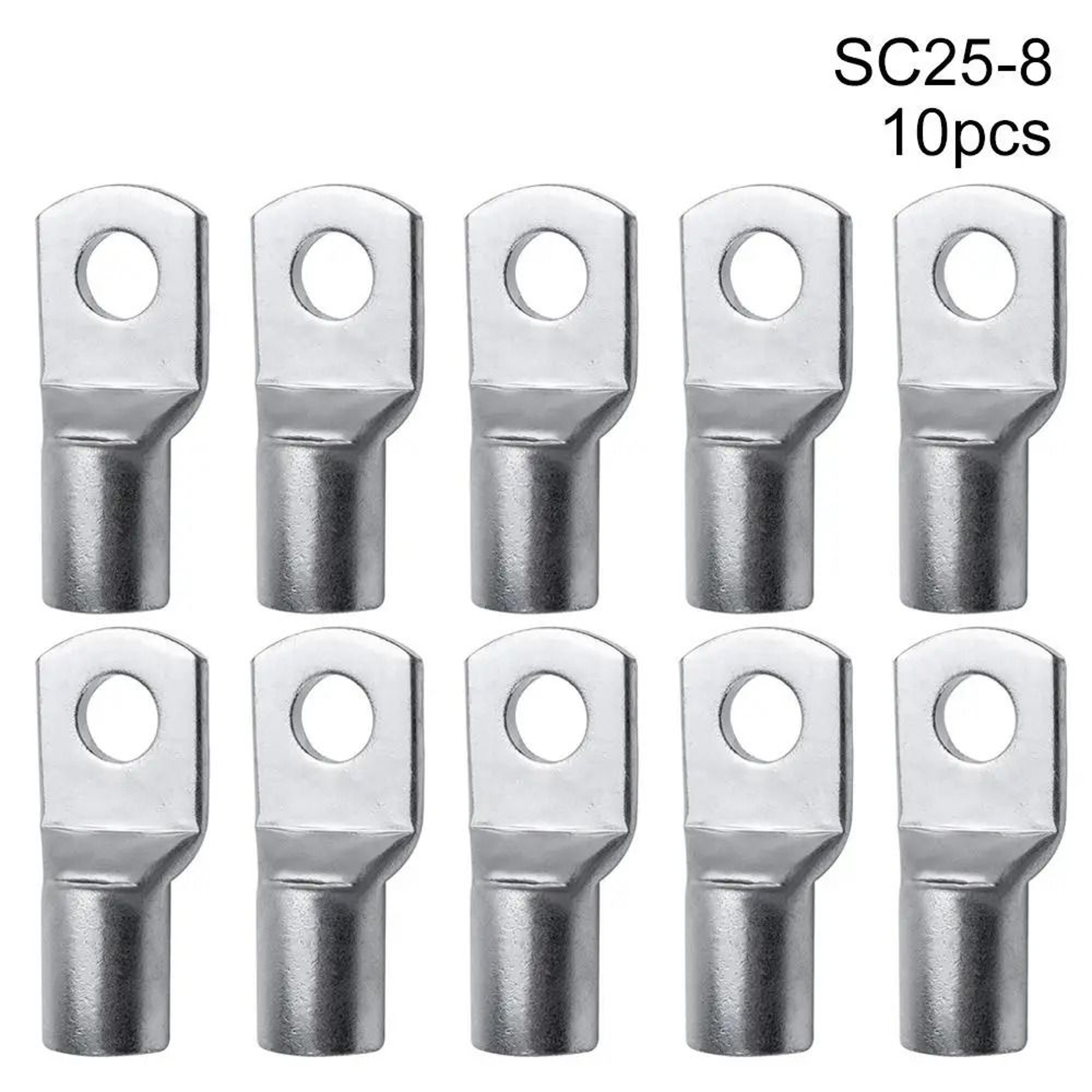 Ten Piece SC Tinned Copper Cable Lug Ring Terminal Set 5