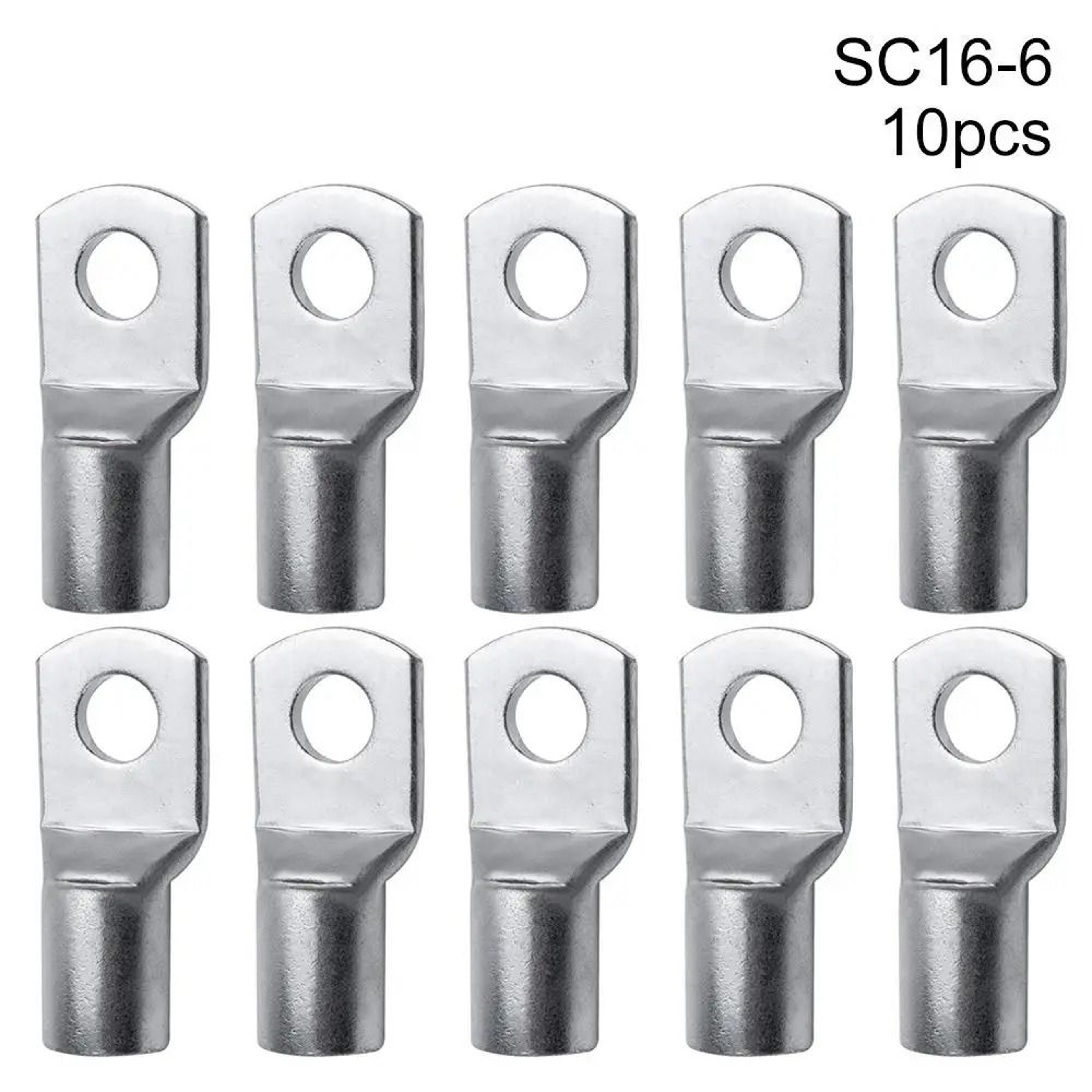Ten Piece SC Tinned Copper Cable Lug Ring Terminal Set 1