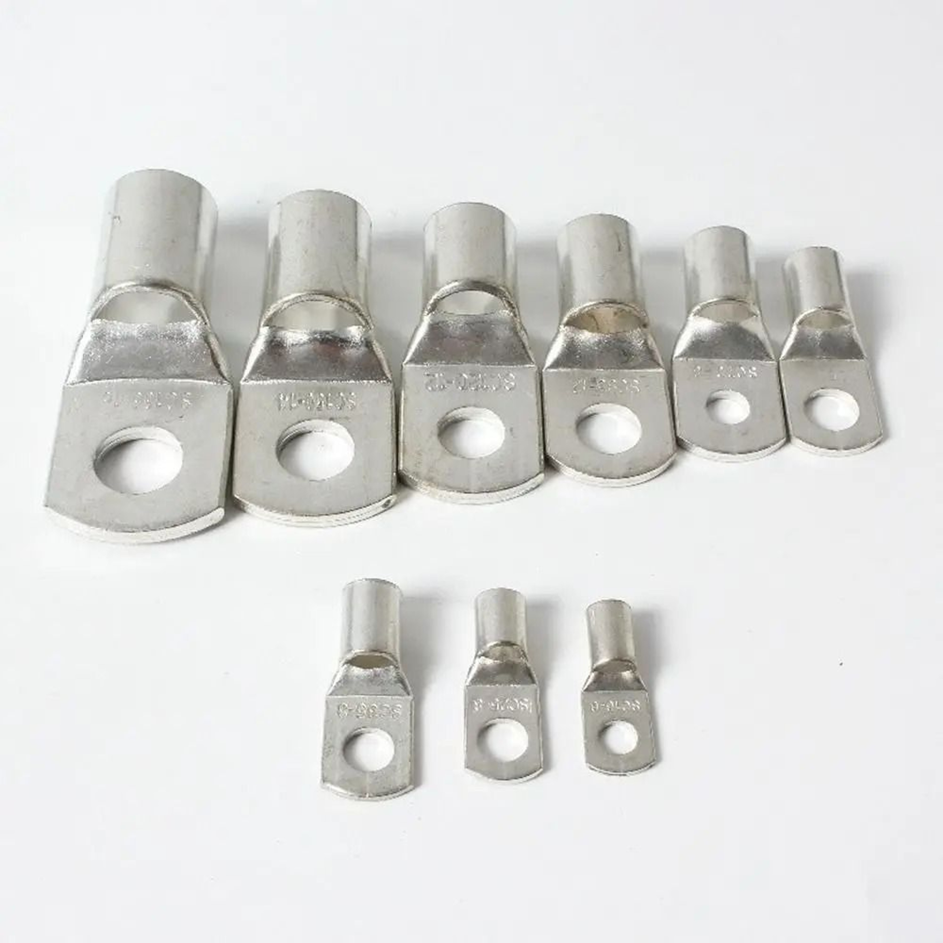 Ten Piece SC Tinned Copper Cable Lug Ring Terminal Set 0