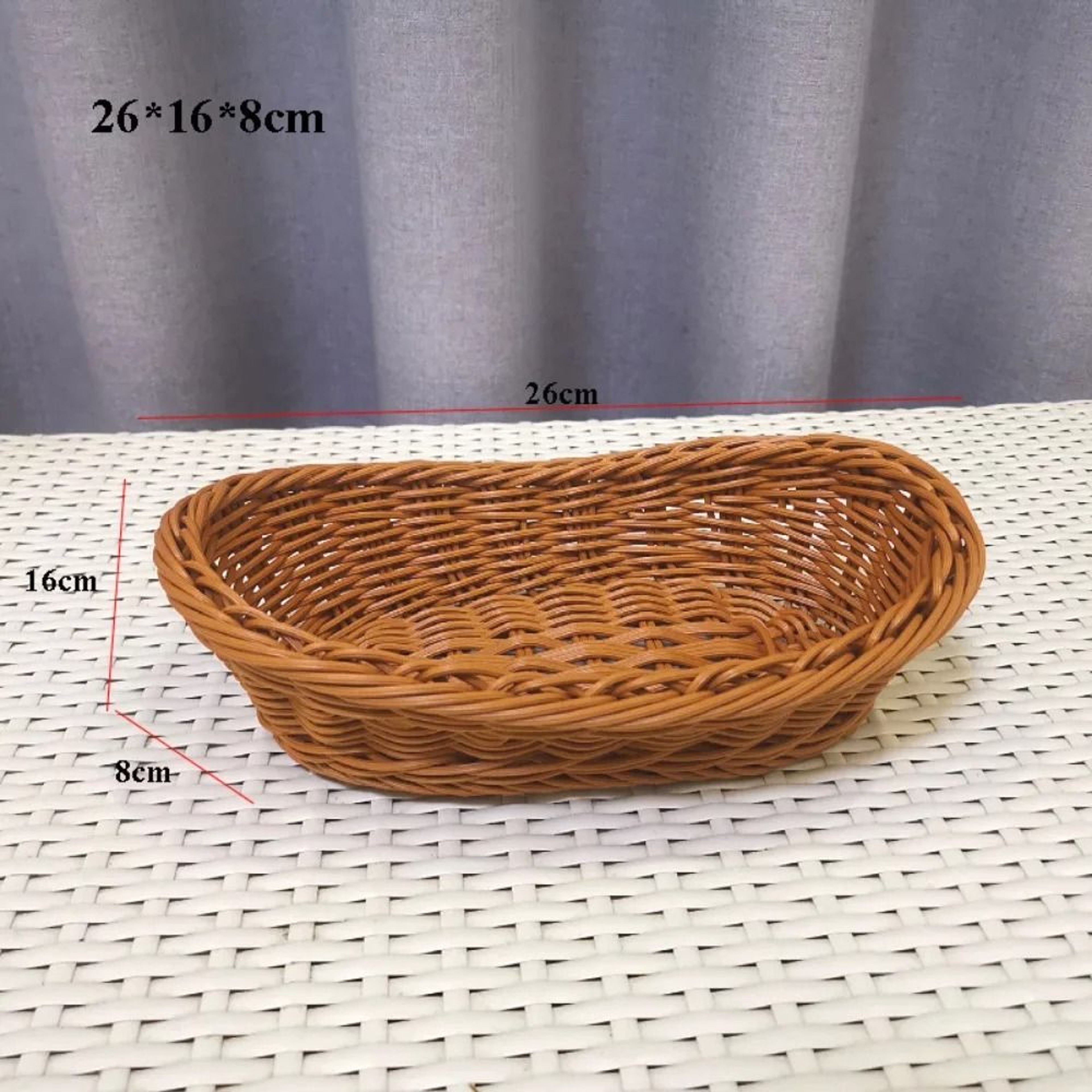 Woven Serving Basket For Bread Fruit And Table Storage 7