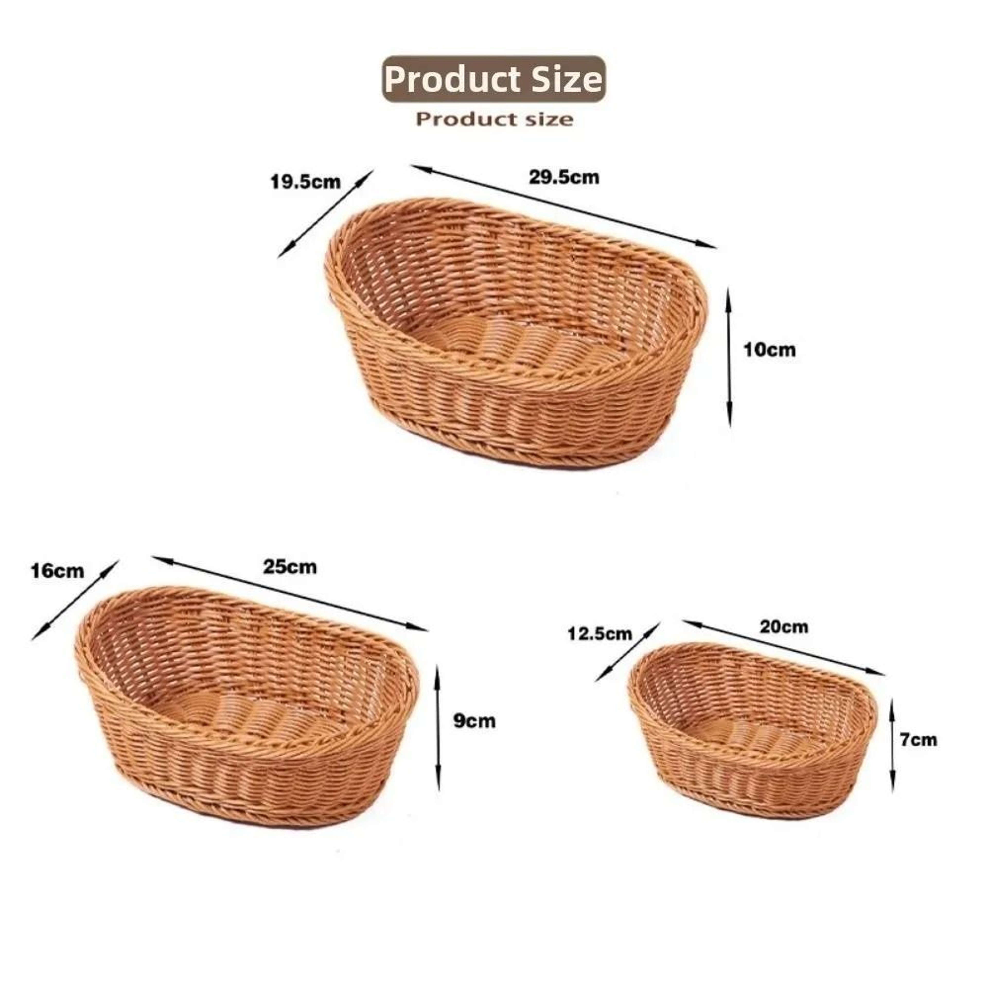 Woven Serving Basket For Bread Fruit And Table Storage 8