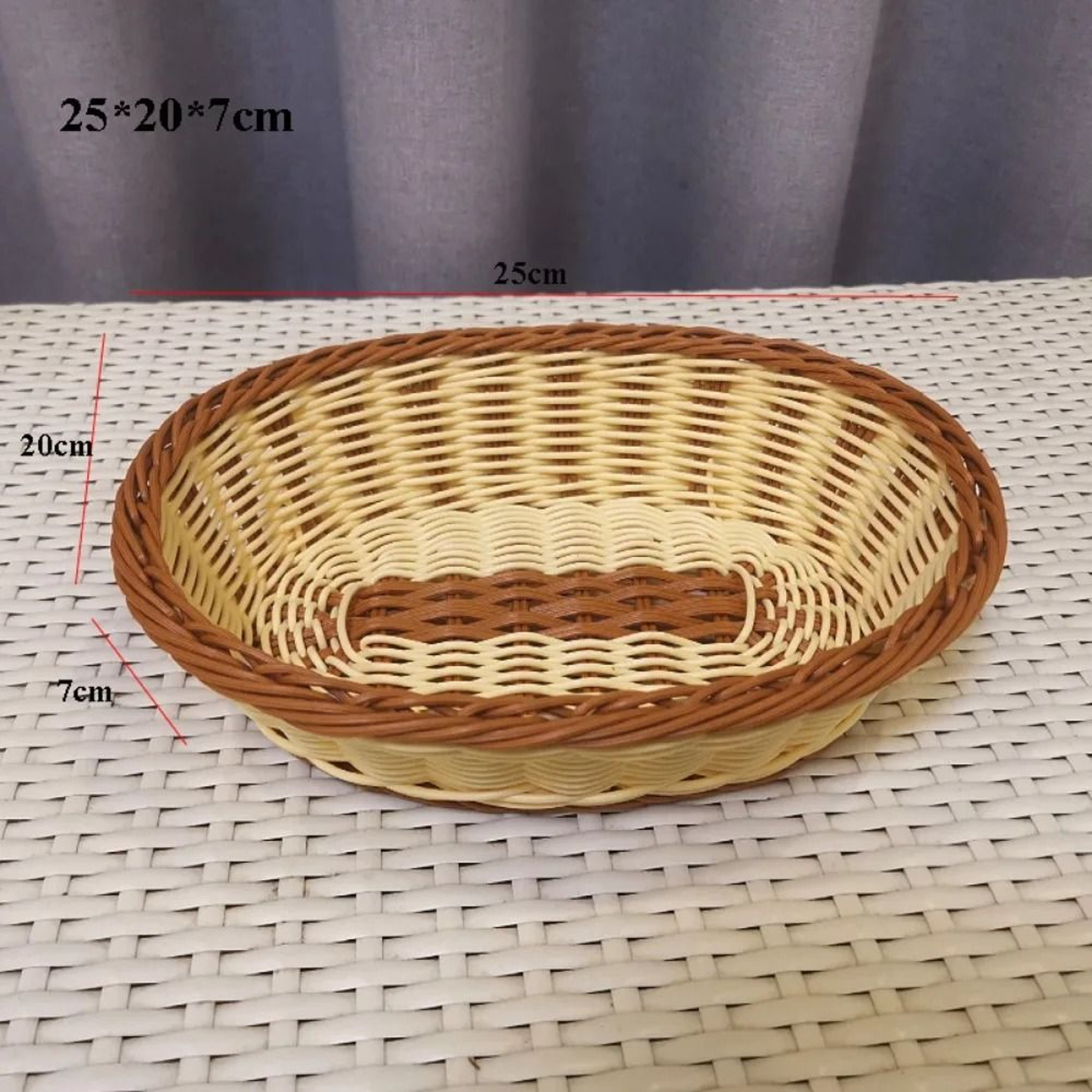 Woven Serving Basket For Bread Fruit And Table Storage 4