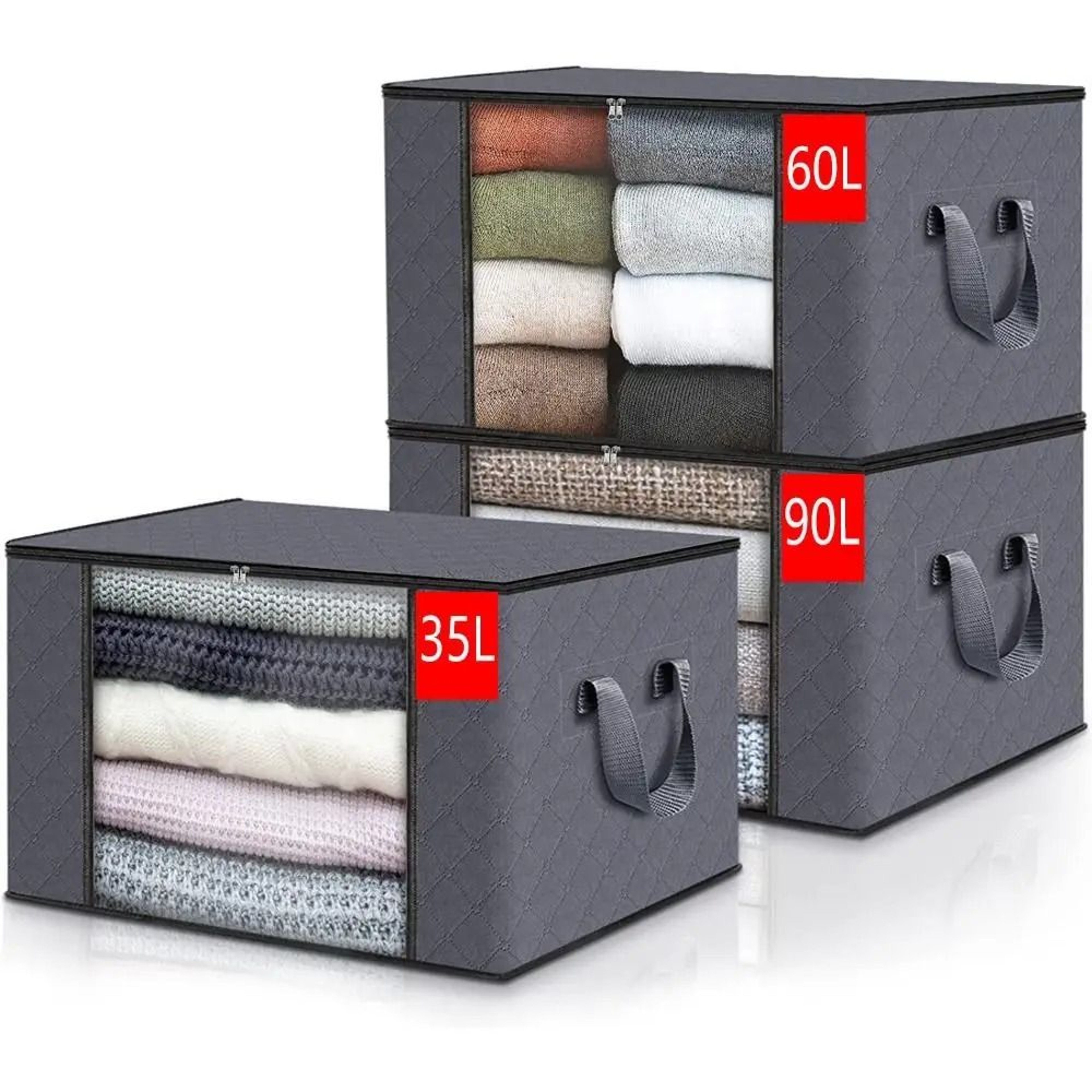 Foldable Clothes Storage Box With Clear Window And Lid 5