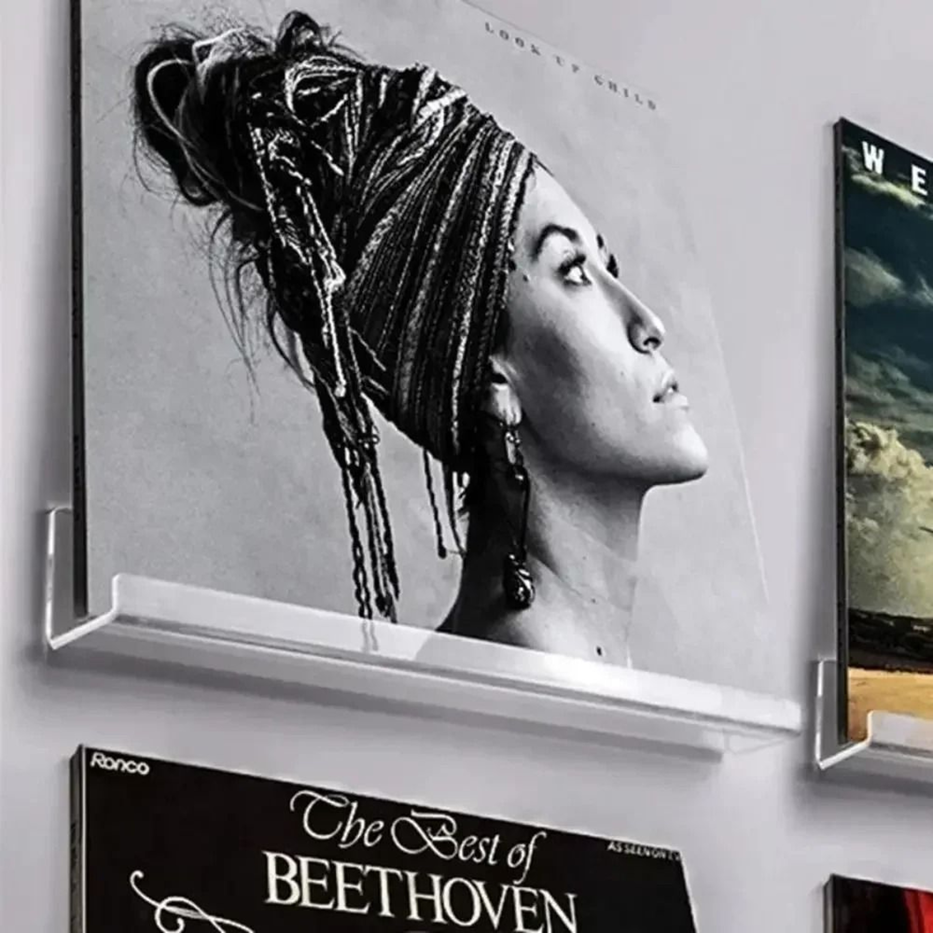 Clear Acrylic Wall Mounted Vinyl Record Display Shelf 6