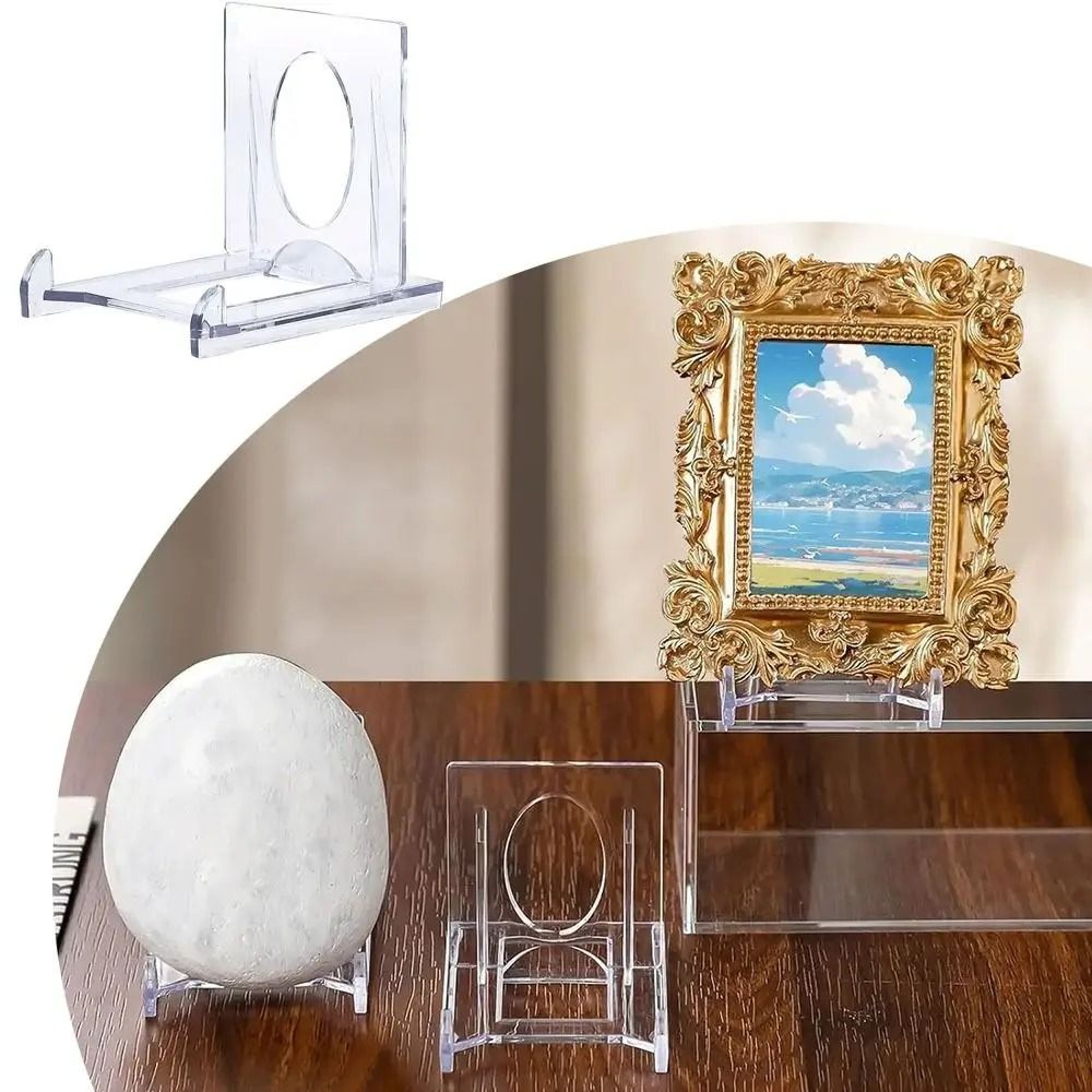 Adjustable Clear Mini Easel Picture And Collectible Display Stand 2