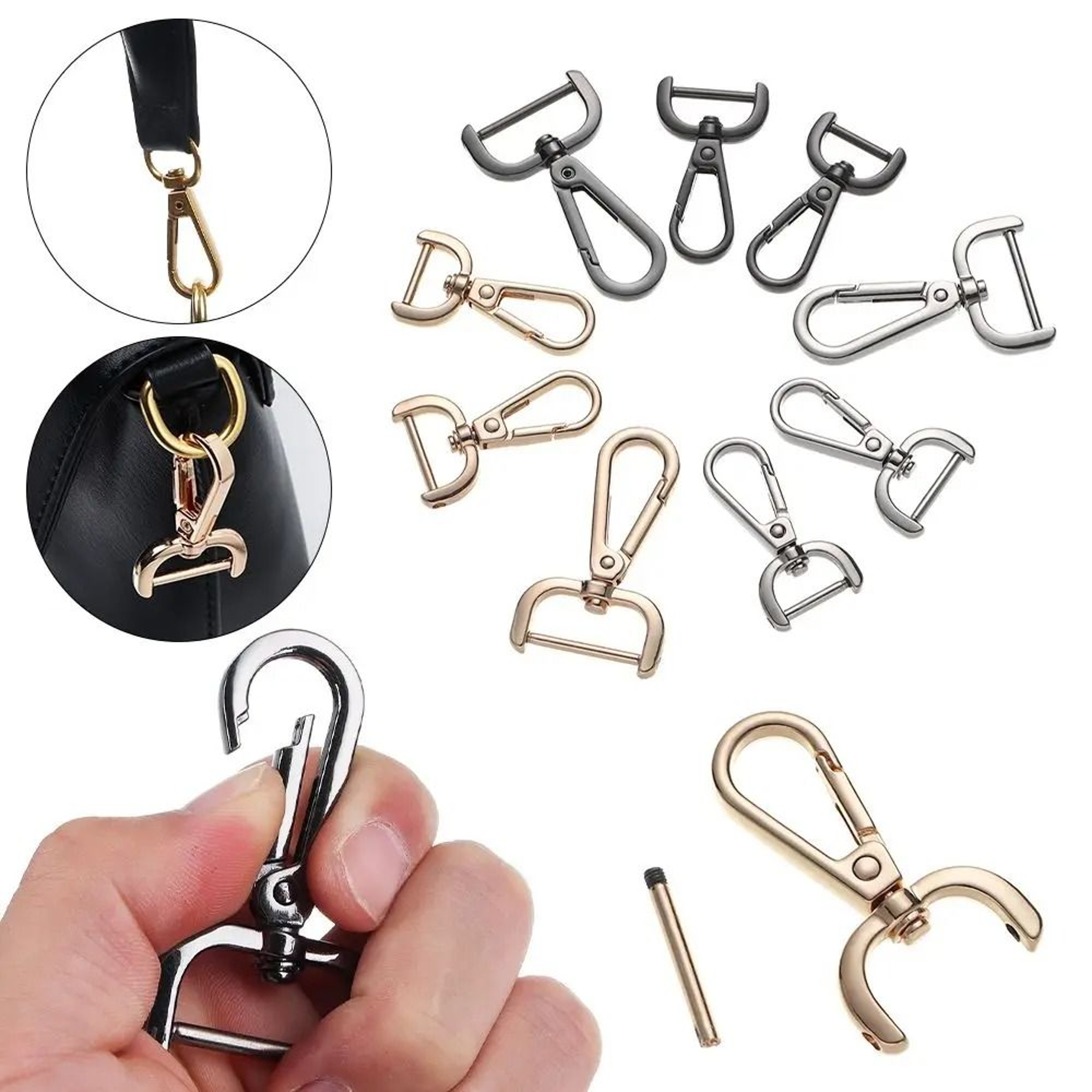 Detachable Keychain Snap Hook And Split Ring Craft Hardware 14