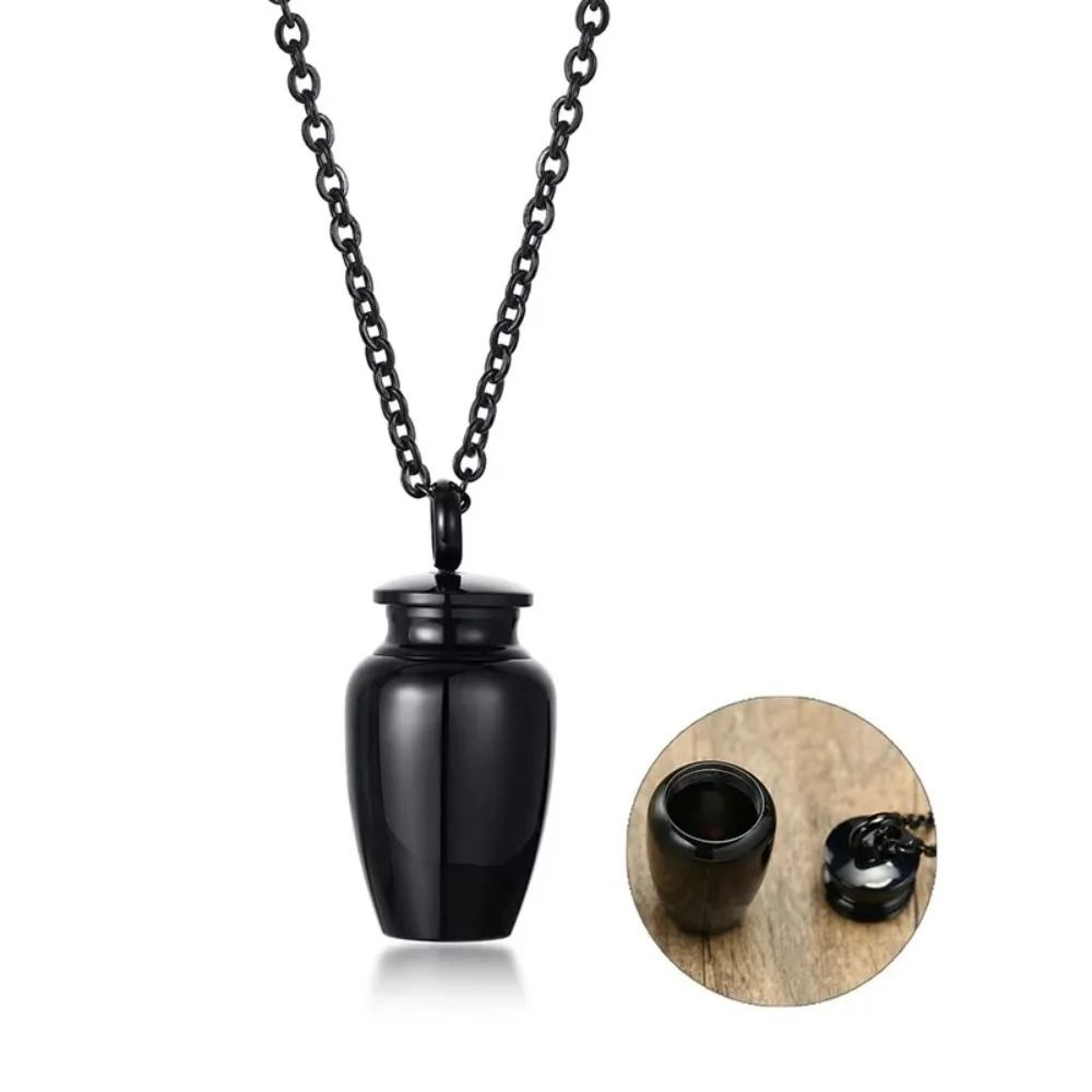 Mini Stainless Steel Urn Necklace Memorial Ashes Pendant 3