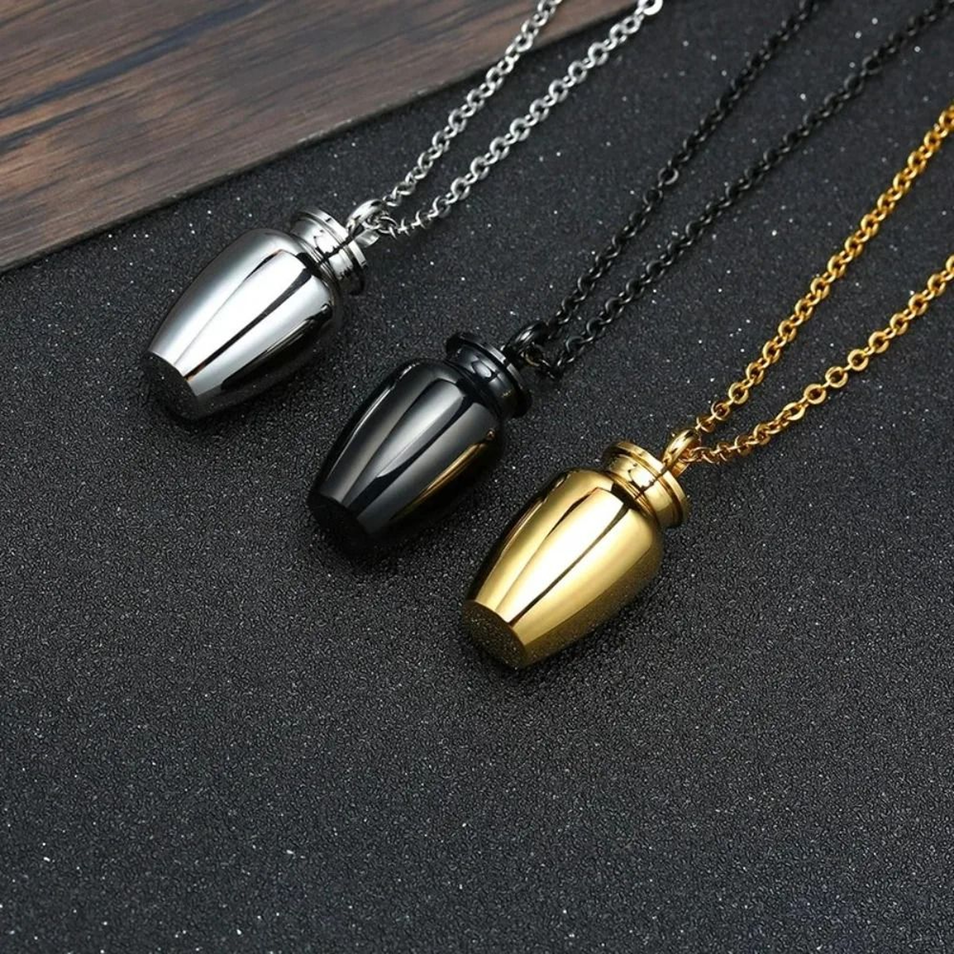 Mini Stainless Steel Urn Necklace Memorial Ashes Pendant 7