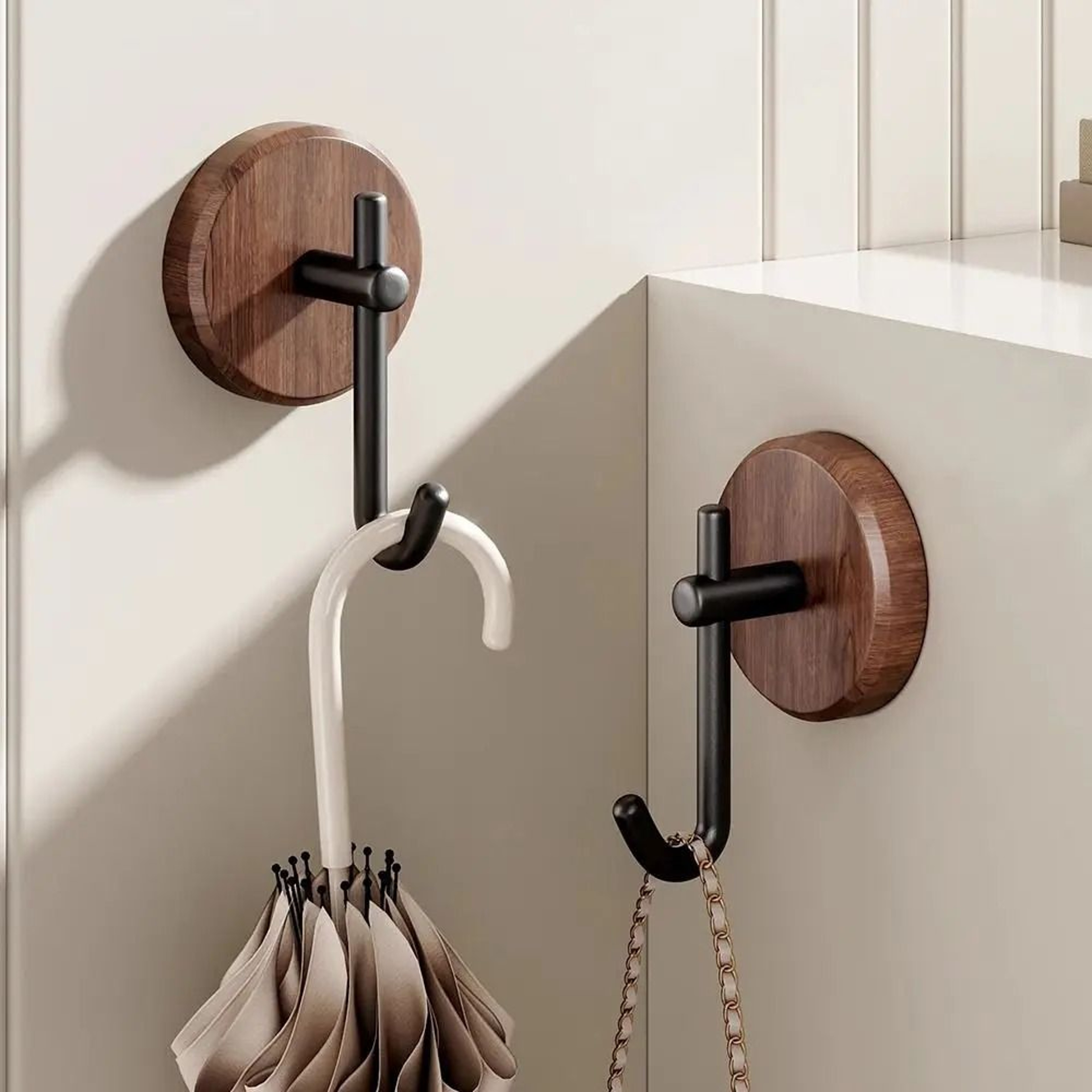 Nordic Wood Self Adhesive No Drill Wall Hook 10