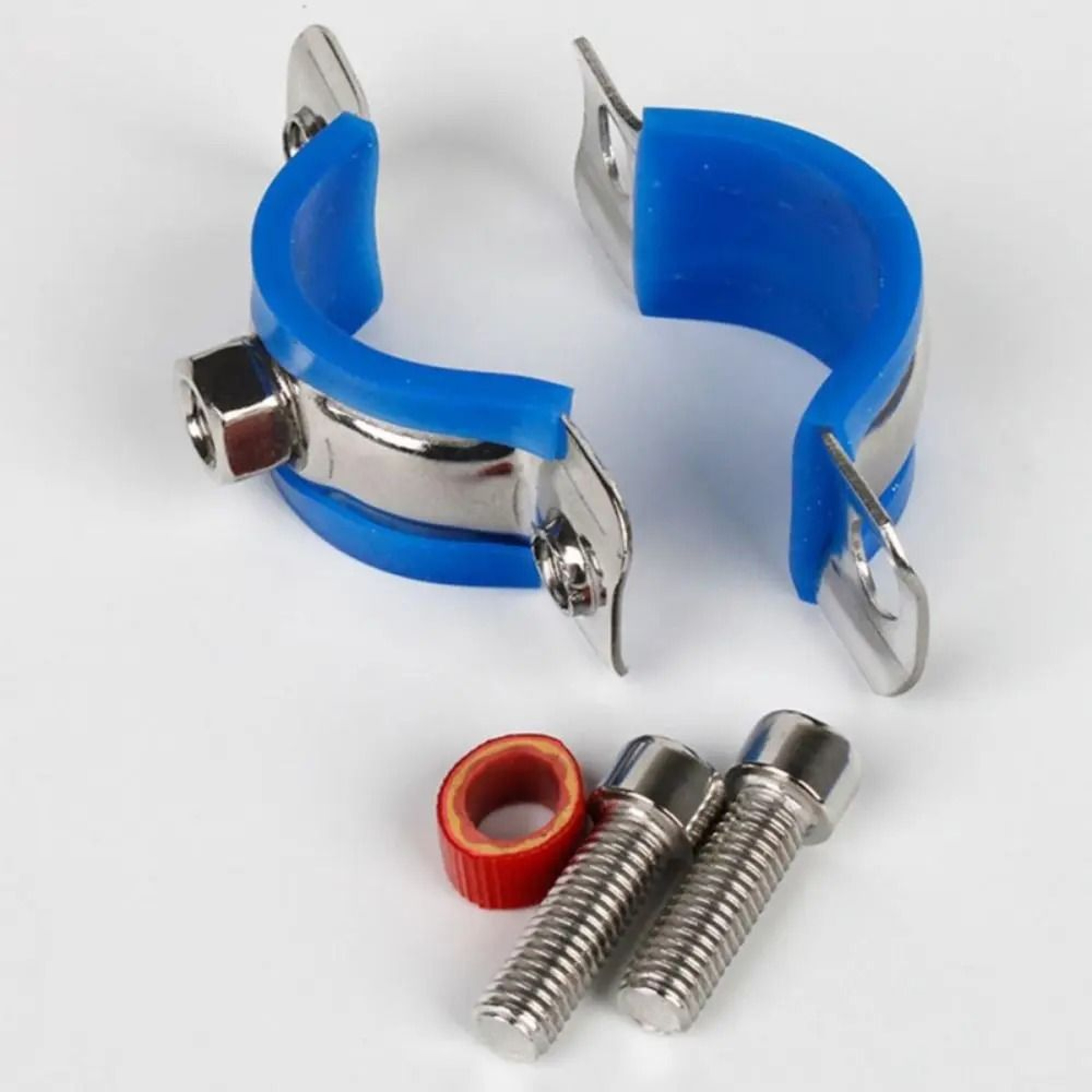 Rubber Lined Round Pipe Support Clamp With Screw 5