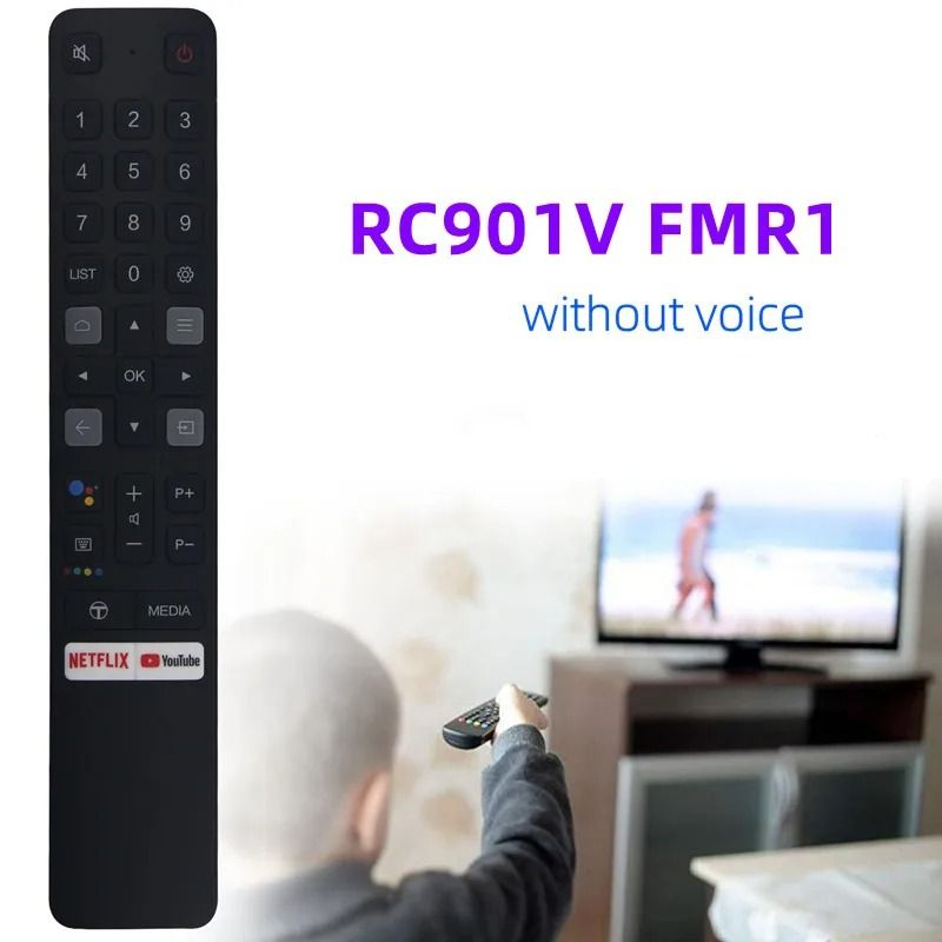 RC901V FMR1 Replacement Remote Control For TCL Android Smart Televisions 2