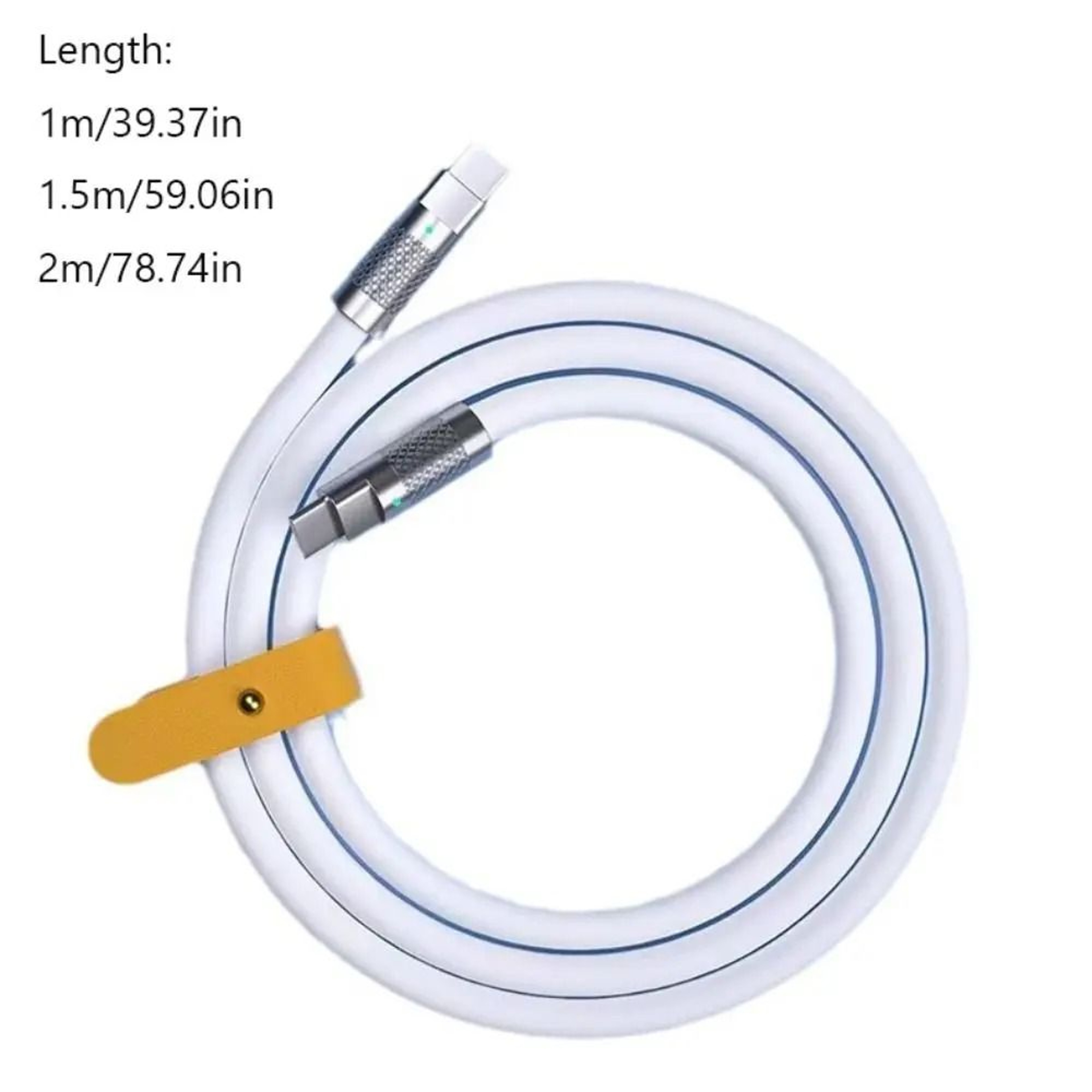 100W Silicone USB C Fast Charging Cable For Compatible Devices 7