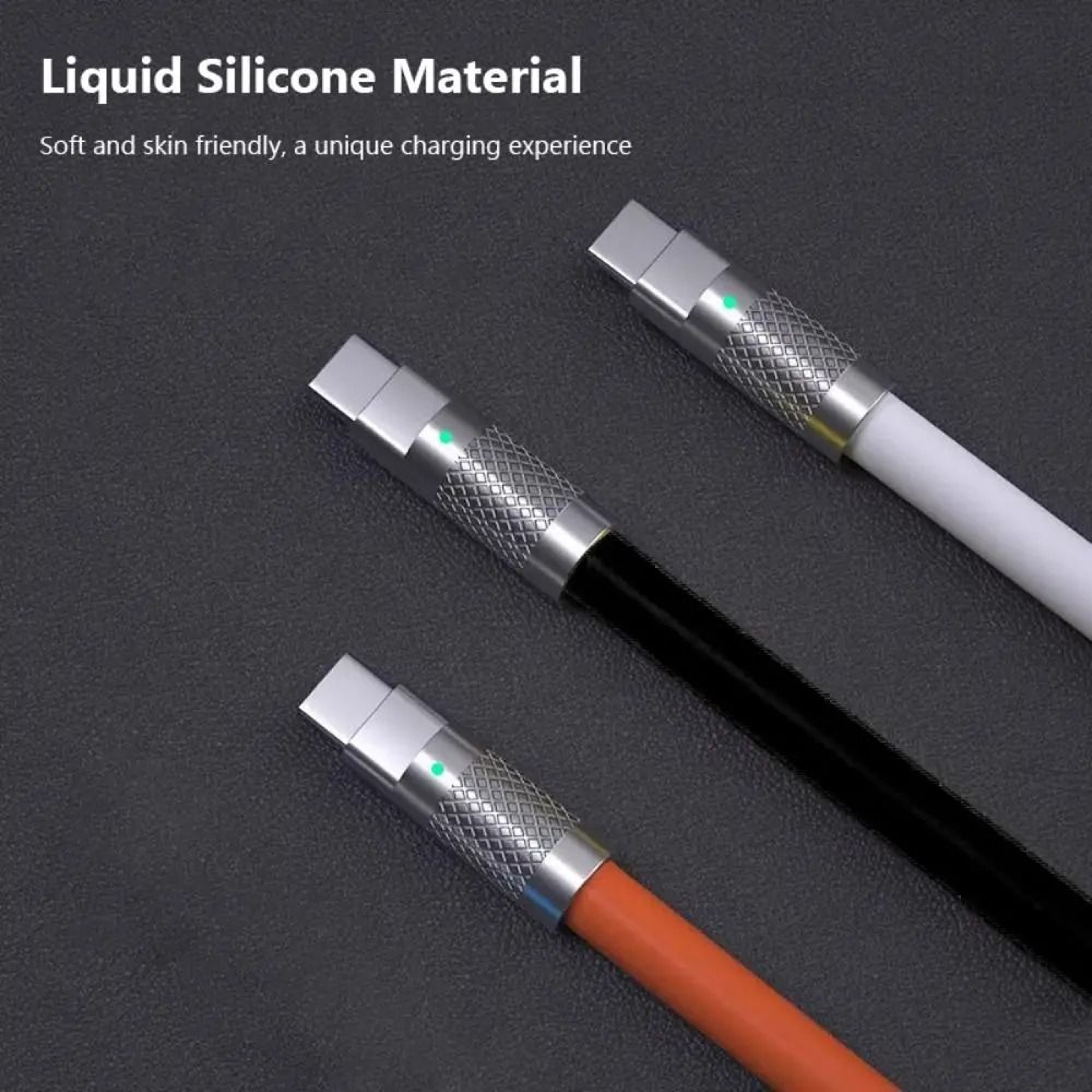 100W Silicone USB C Fast Charging Cable For Compatible Devices 11