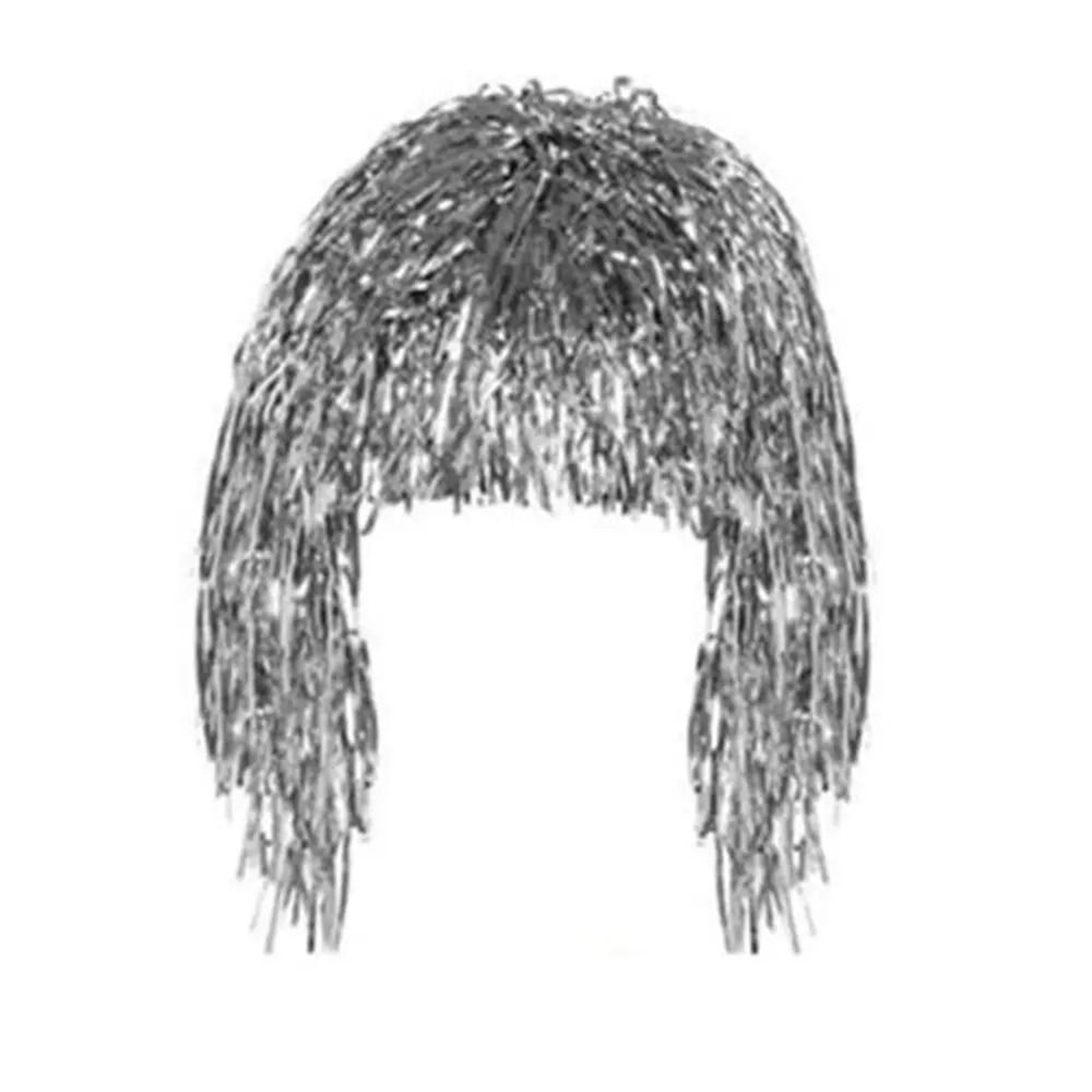 Shiny Metallic Foil Party Wig For Costumes Cosplay And Masquerades 1