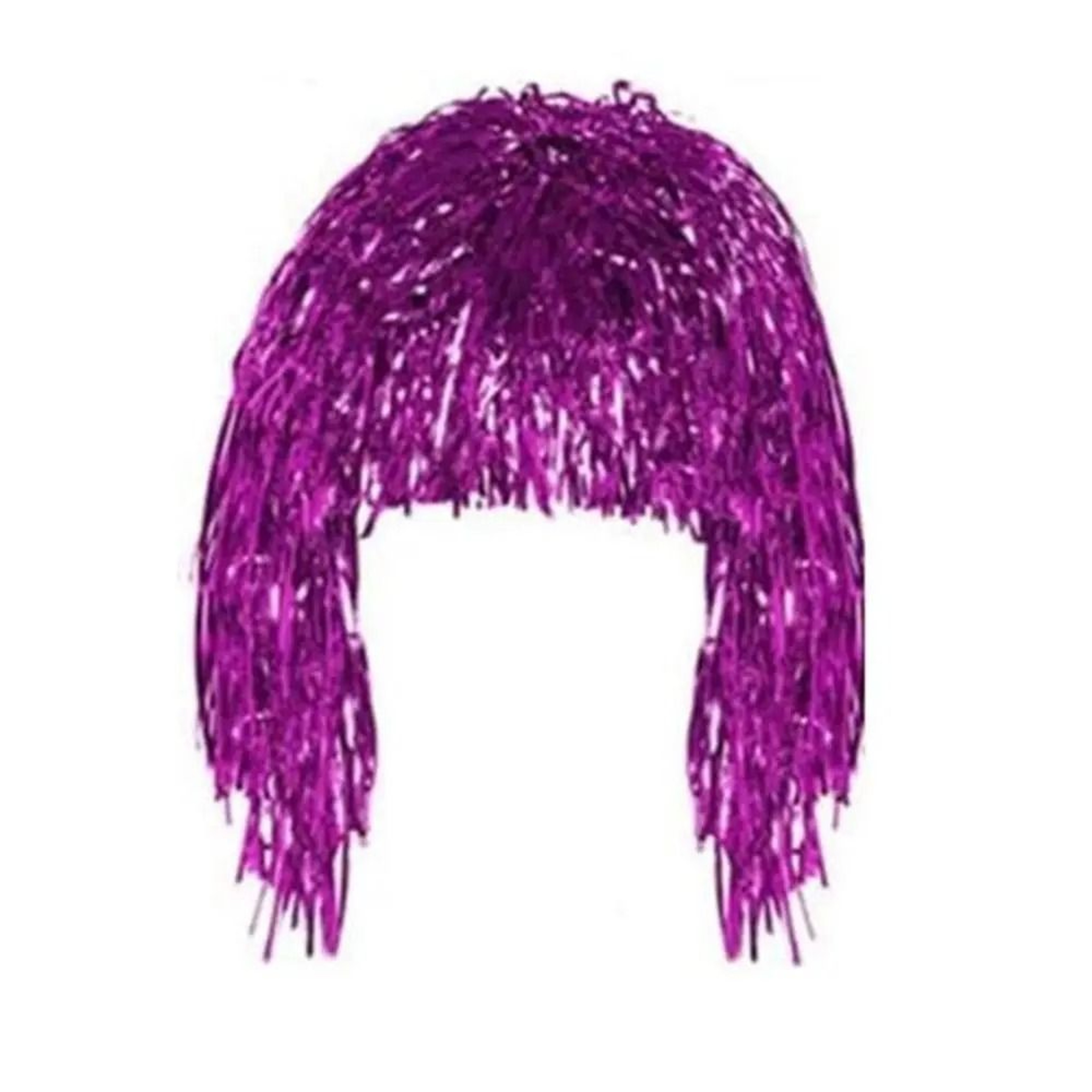 Shiny Metallic Foil Party Wig For Costumes Cosplay And Masquerades 2