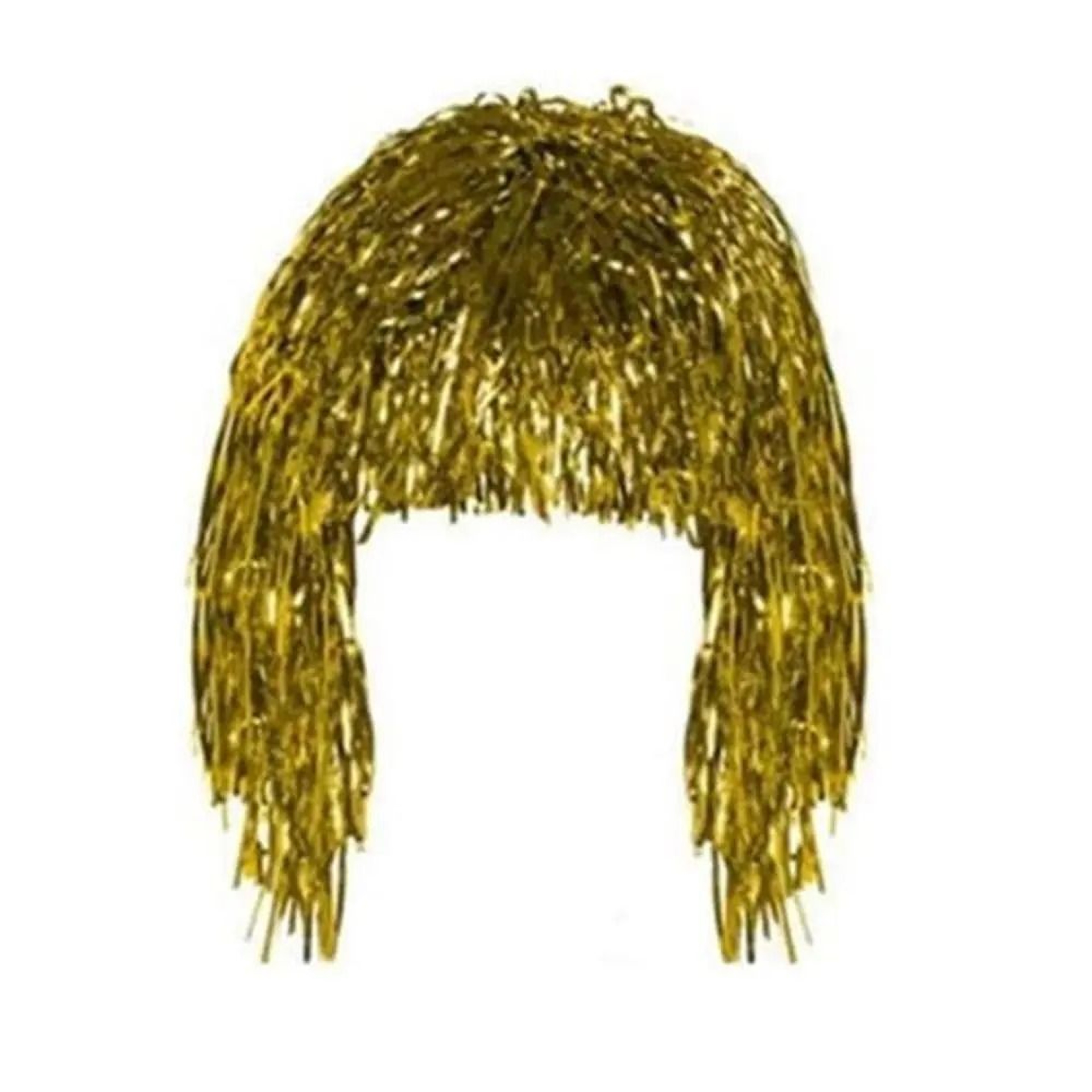 Shiny Metallic Foil Party Wig For Costumes Cosplay And Masquerades 6