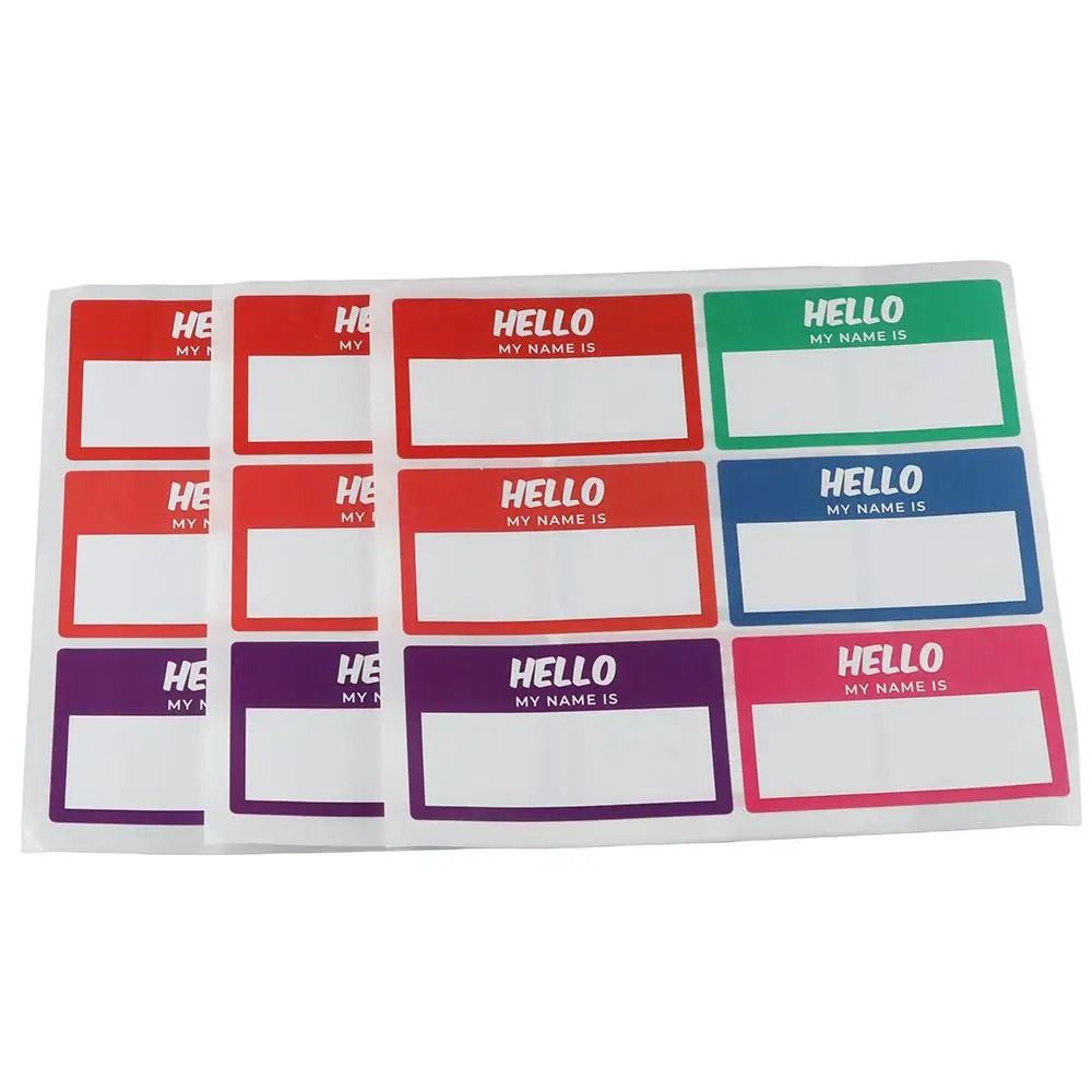 Sixty Colorful Hello My Name Is Stickers For Events Meetings 3