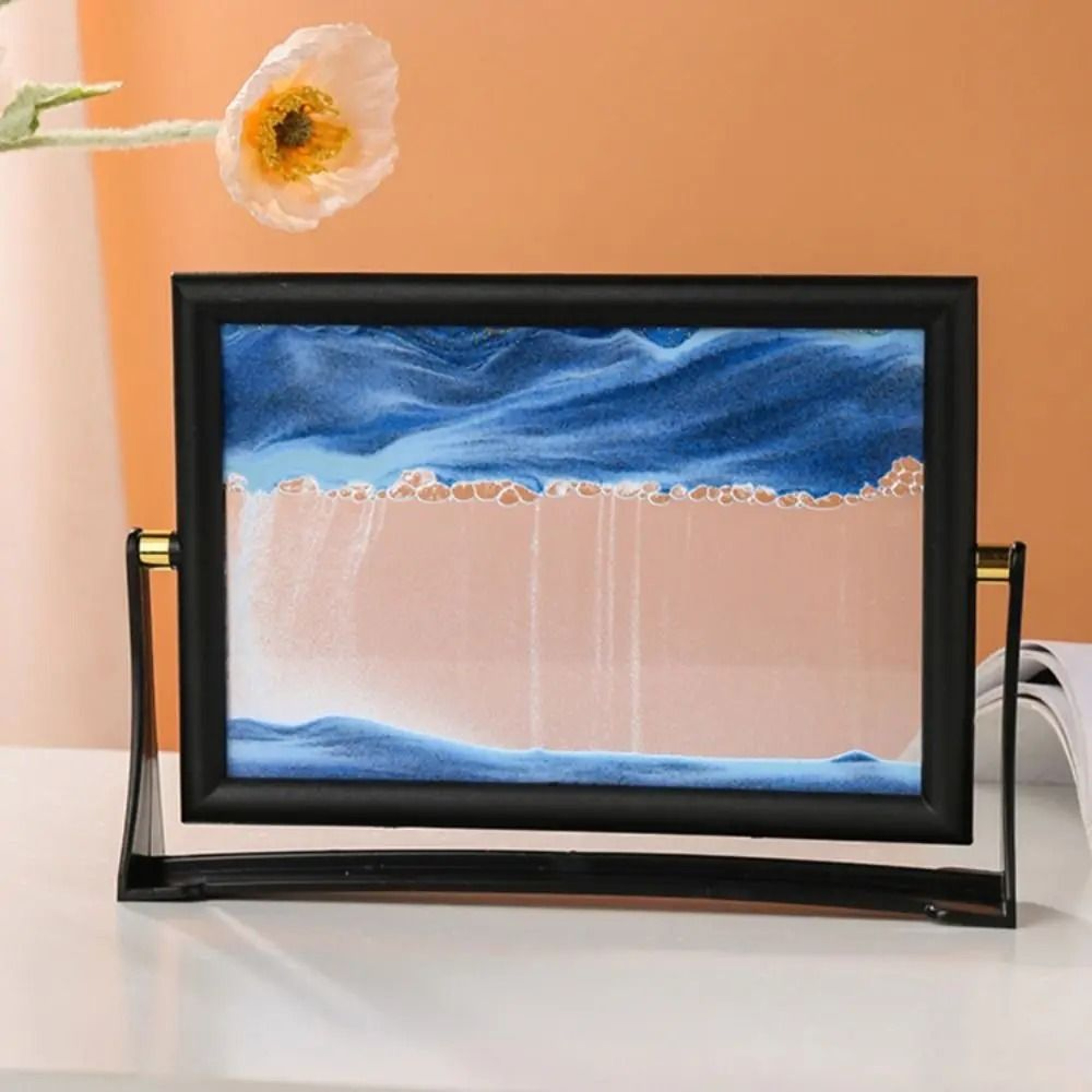 Rotating Moving Sand Art Picture For Relaxing Desk Home Decor 2